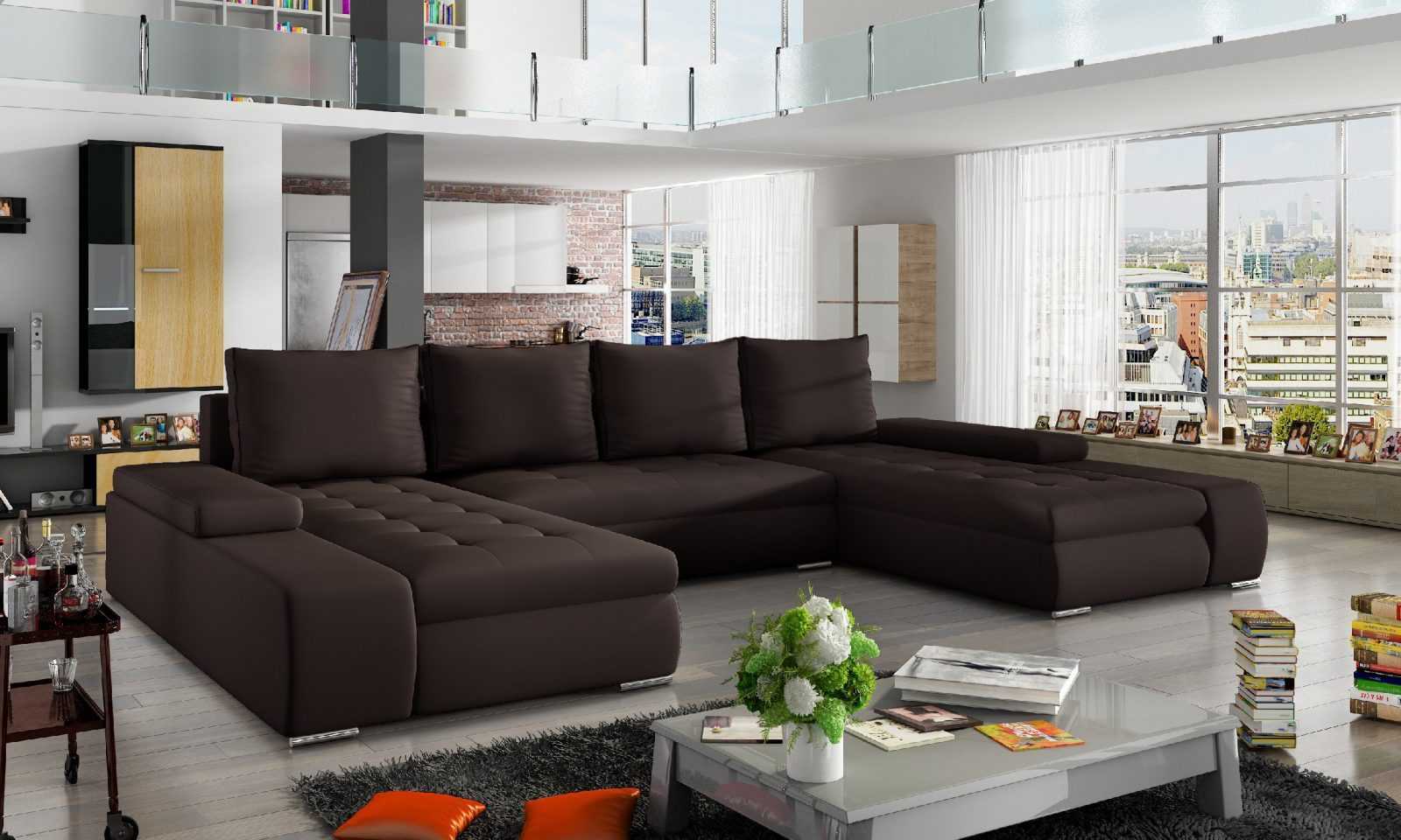 Eltap Sedací souprava Marino látka: Soft 066 dark brown