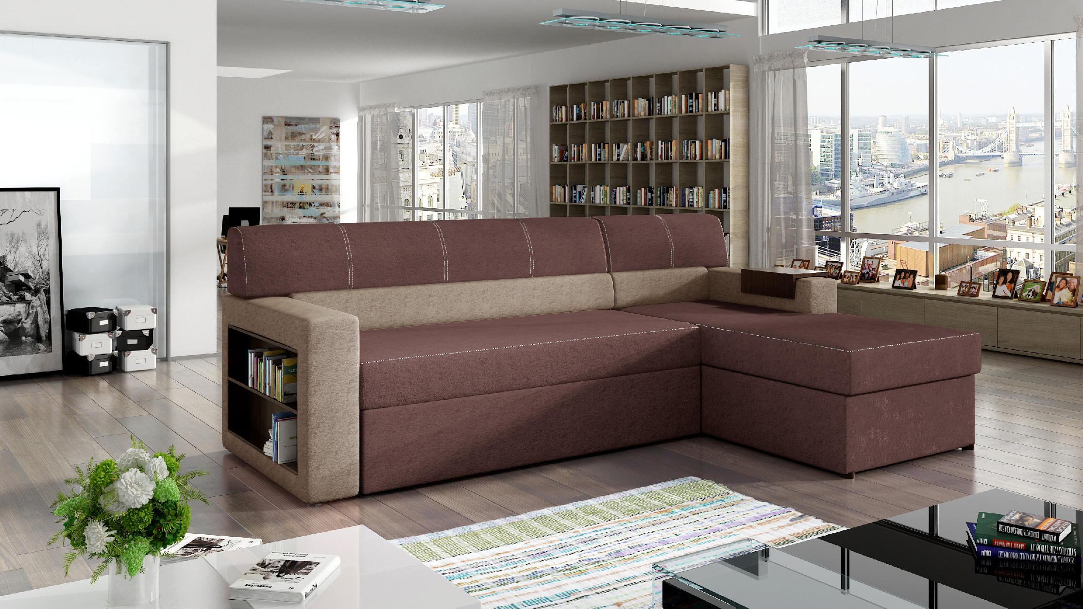 Eltap Sedací souprava Rico látka: Gusto 69/ Gusto 61 beige threads/ nici beżowe