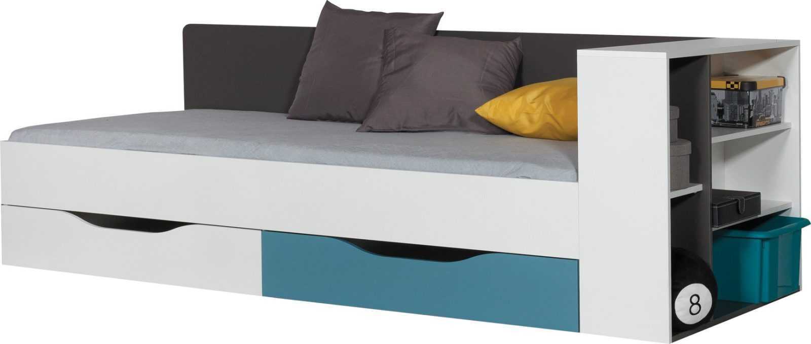 Meblar Dětská postel Tablo TA12 Barva: Grafit/Bílá/Modrá