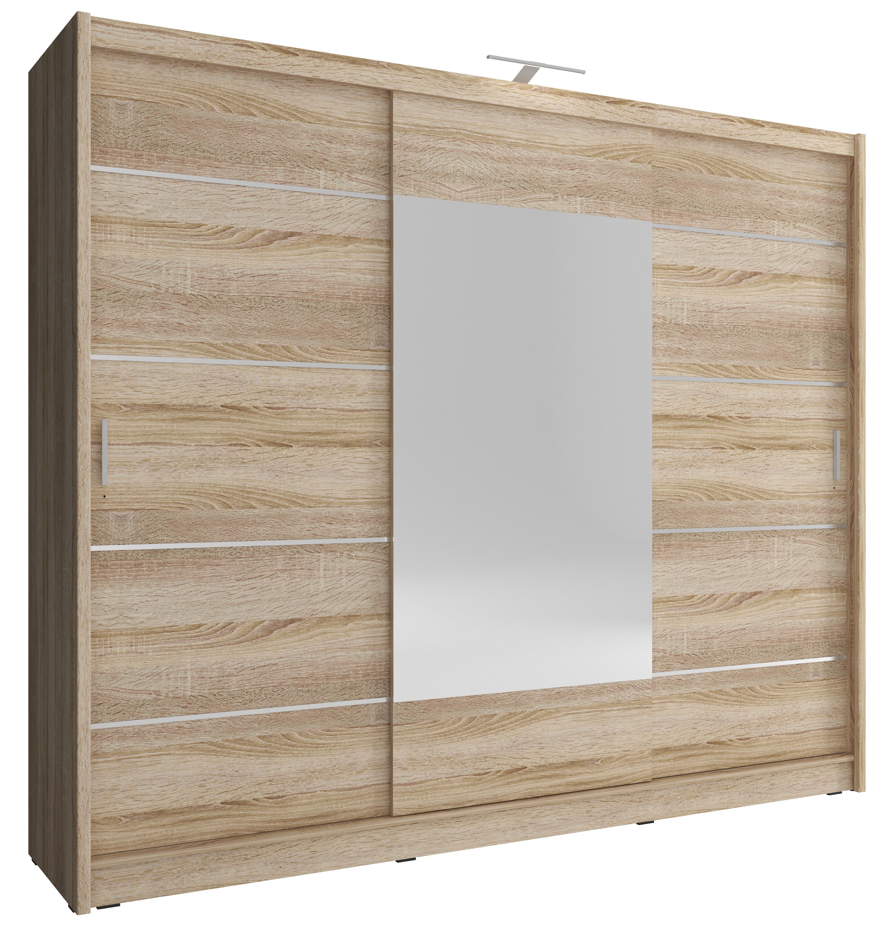 Piaski Šatní skříň Wiki 250 Alu Barva: dub sonoma