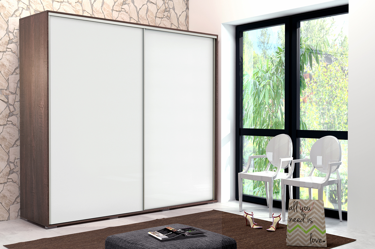 Skapski Šatní skříň Ska A15 Barva: San remo