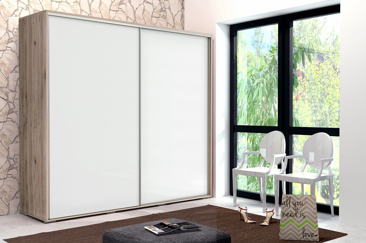 Skapski Šatní skříň Ska A15 XL Barva: San remo