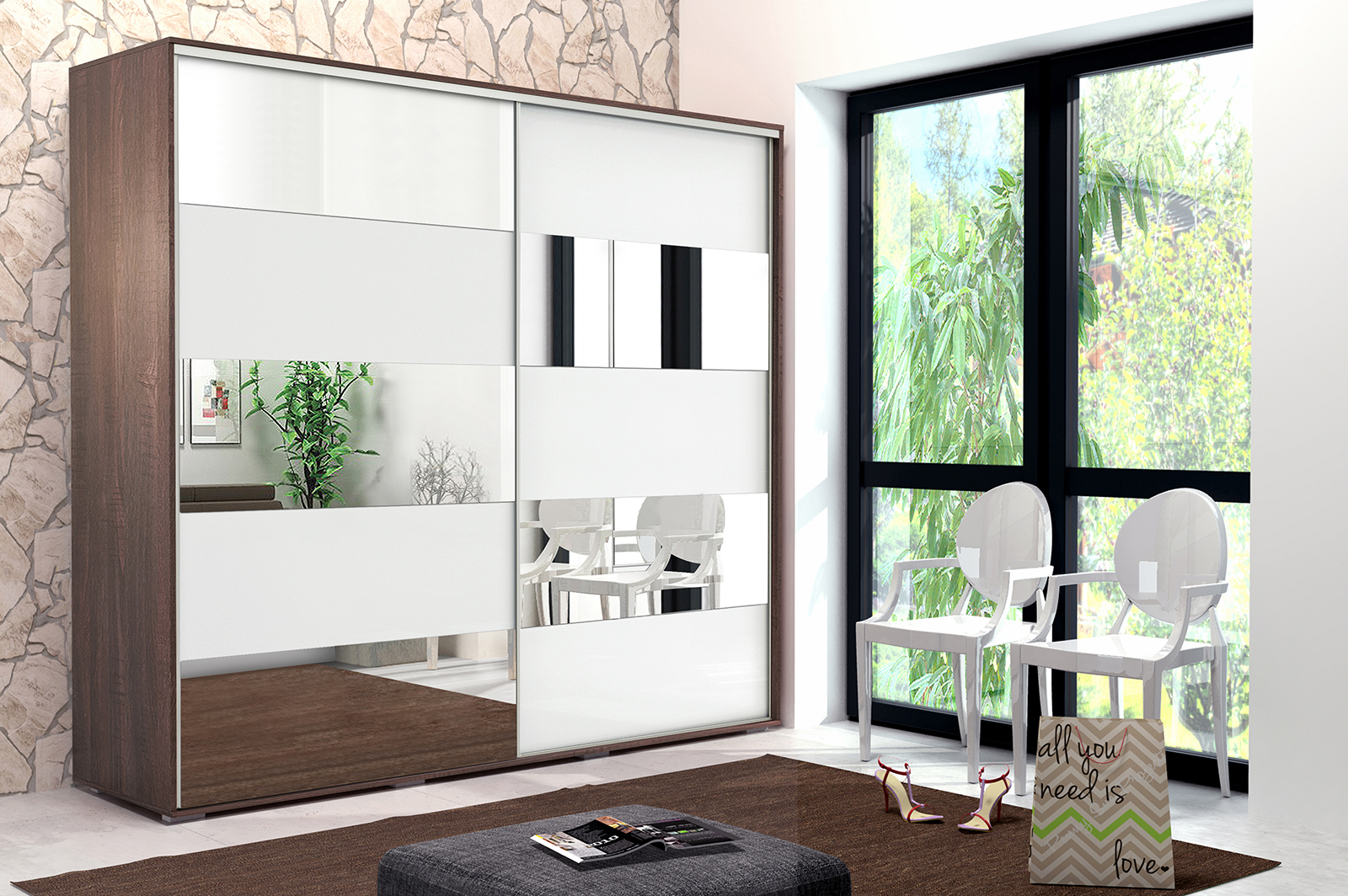 Skapski Šatní skříň Ska A16 XL Barva: Čokoláda