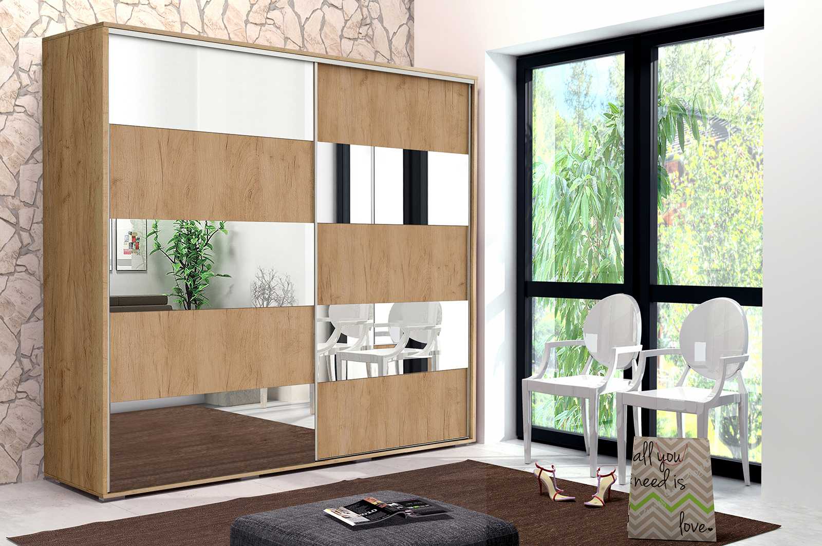 Skapski Šatní skříň Ska A16 XL Barva: Dub - Craft zlatý