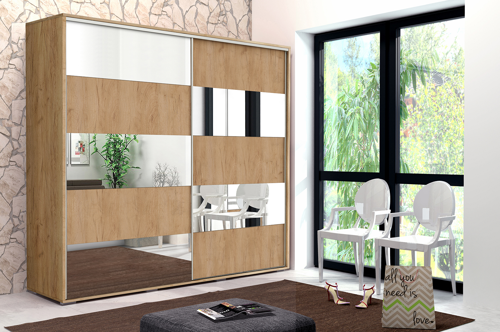 Skapski Šatní skříň Ska A16 XL Barva: Dub - Craft zlatý