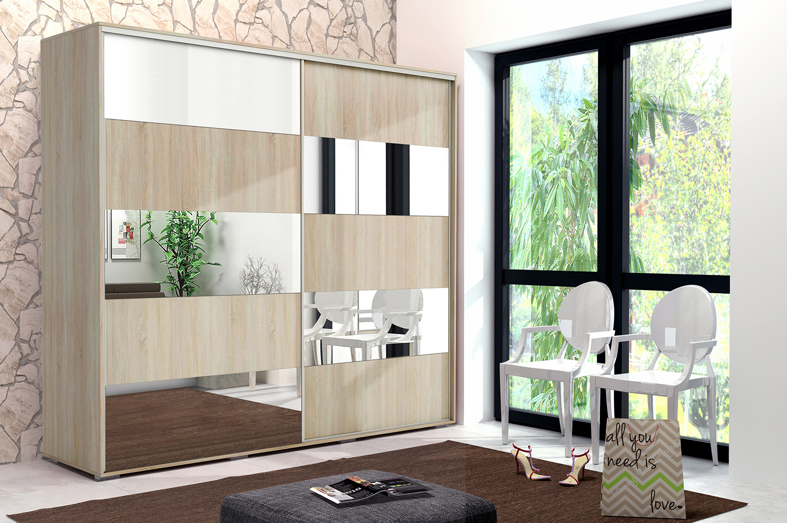 Skapski Šatní skříň Ska A16 XL Barva: Dub - sonoma