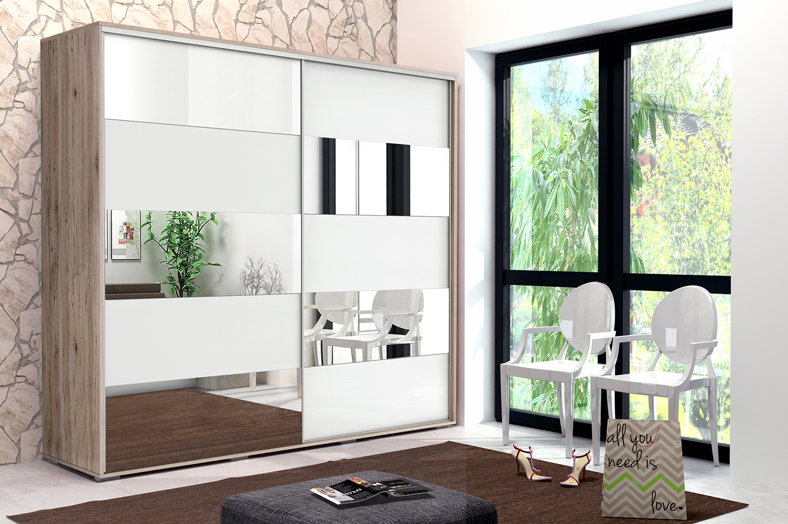 Skapski Šatní skříň Ska A16 XL Barva: San remo