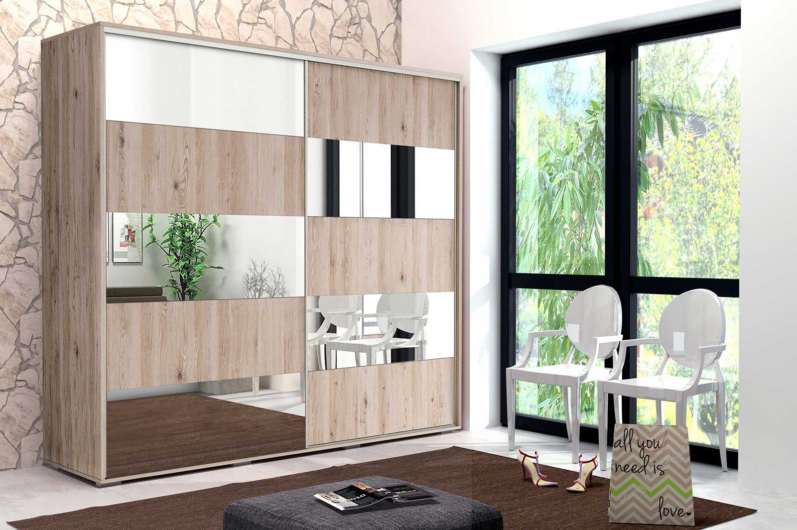 Skapski Šatní skříň Ska A16 XL Barva: San remo