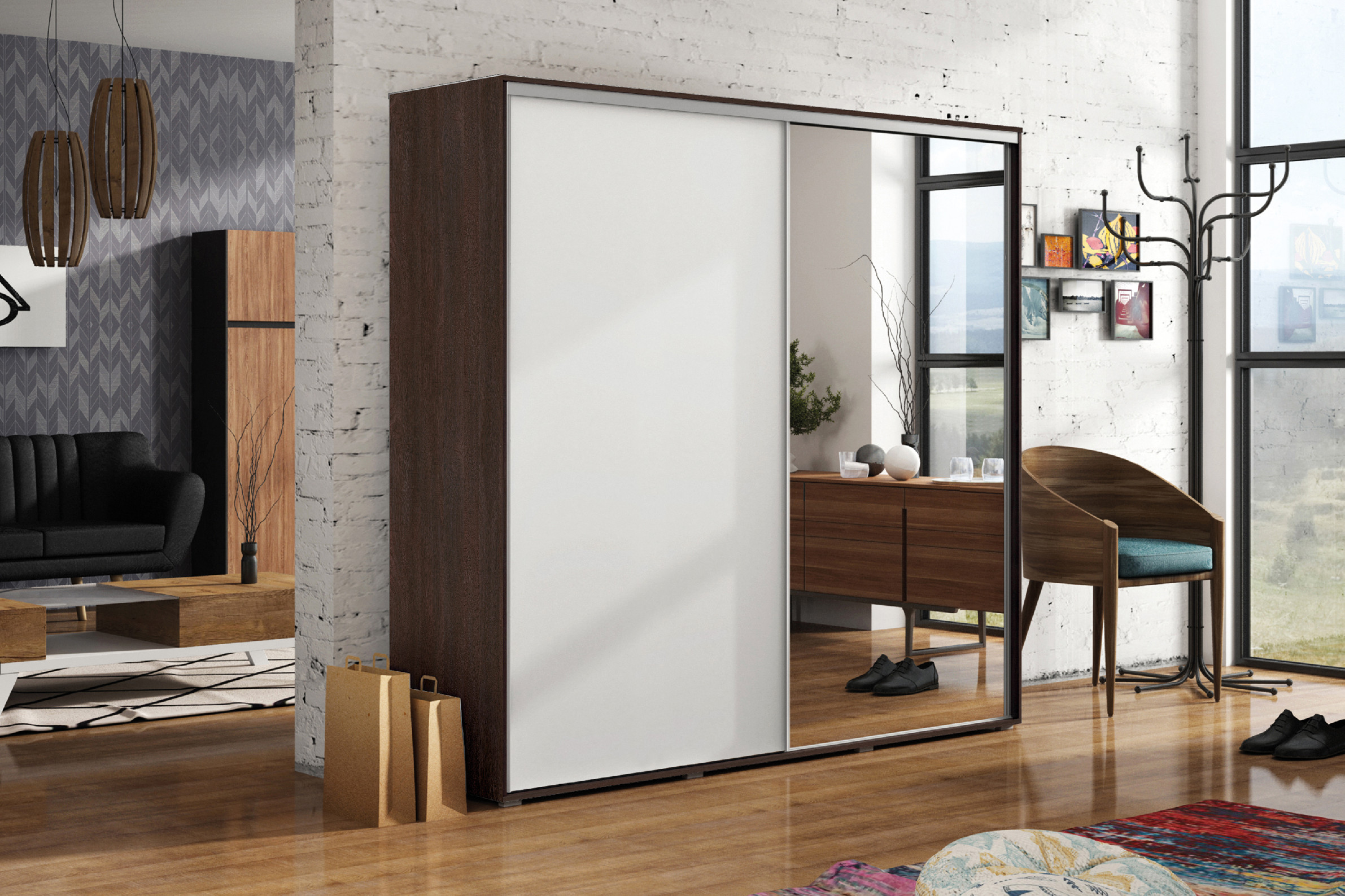 Skapski Šatní skříň Ska A20 Barva: Čokoláda