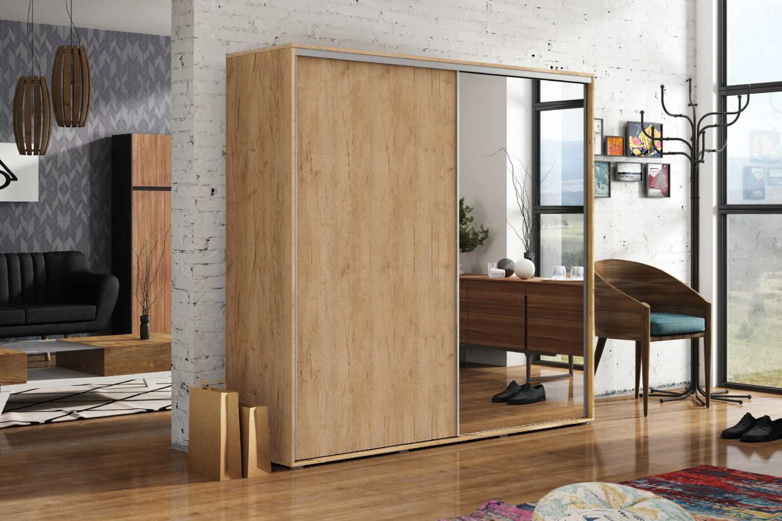 Skapski Šatní skříň Ska A20 Barva: Dub - Craft zlatý