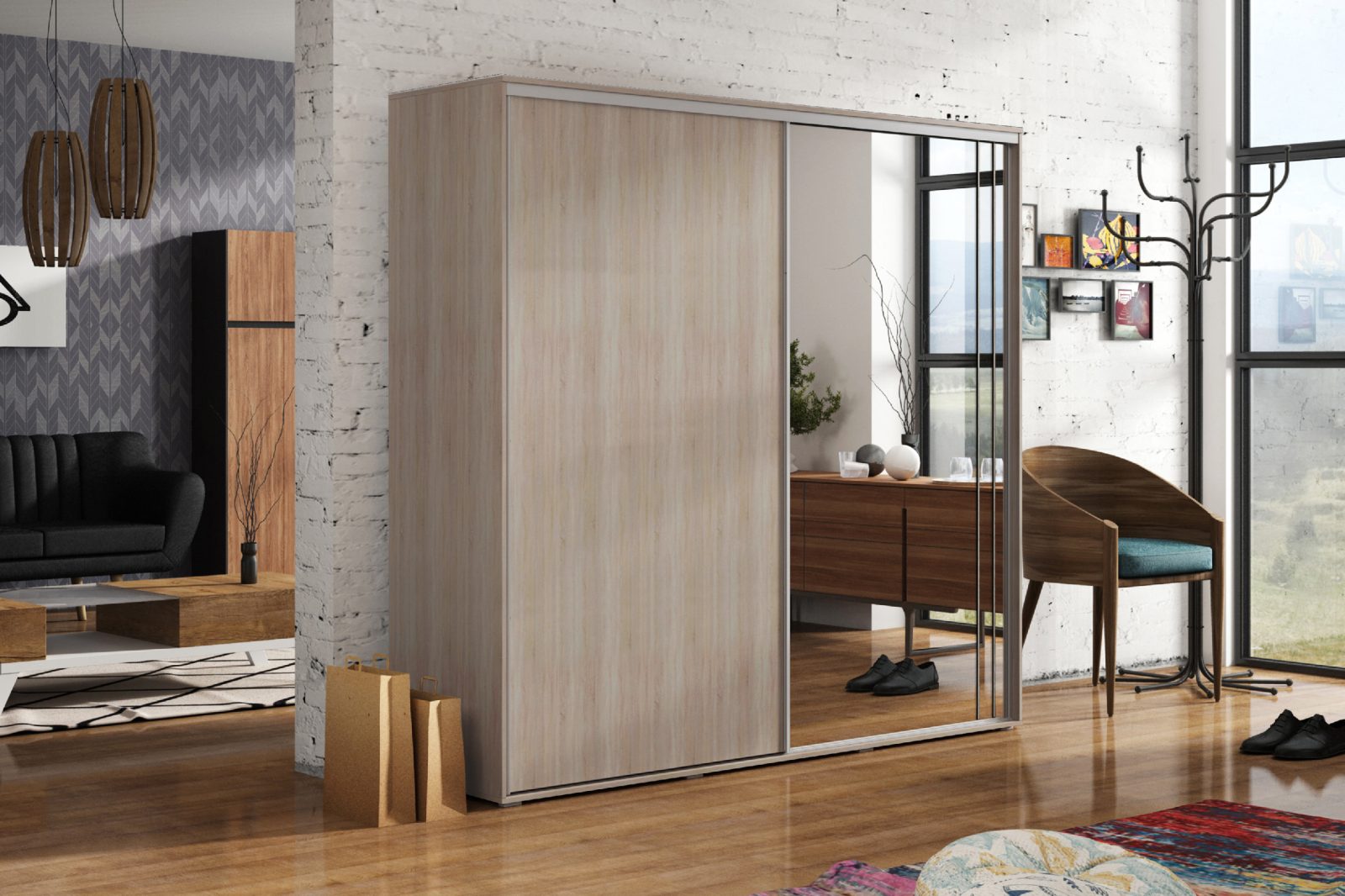 Skapski Šatní skříň Ska A20 XL Barva: Dub - sonoma