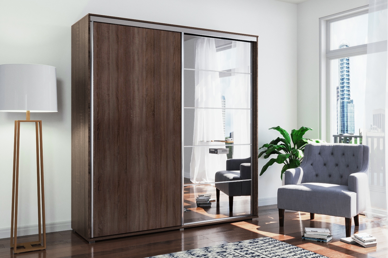 Skapski Šatní skříň Ska A21 Barva: Dub - sonoma