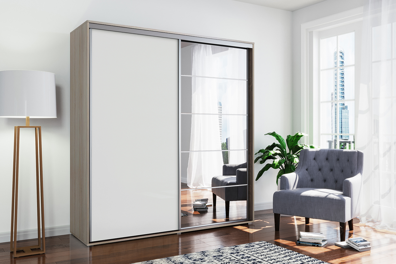 Skapski Šatní skříň Ska A21 Barva: Dub - sonoma