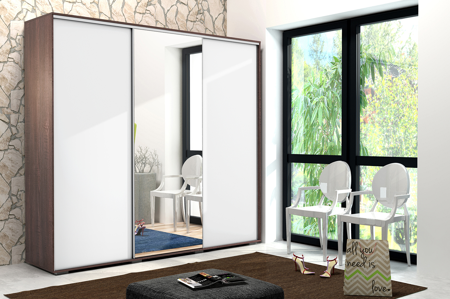 Skapski Šatní skříň Ska A25 XL Barva: Čokoláda