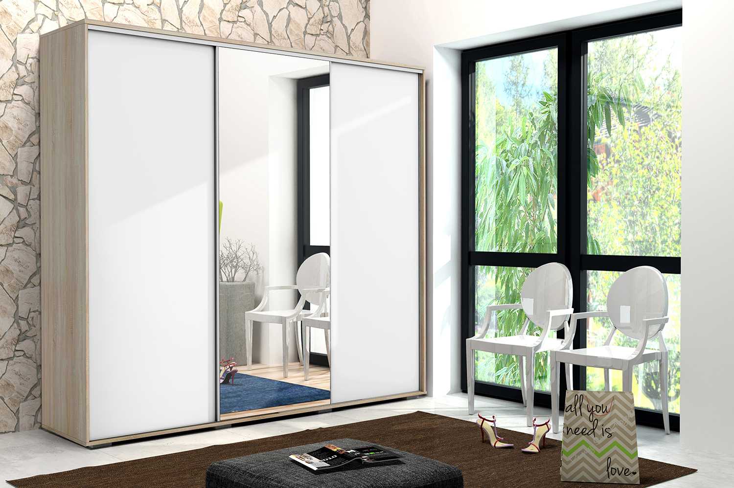 Skapski Šatní skříň Ska A25 XL Barva: Dub - sonoma