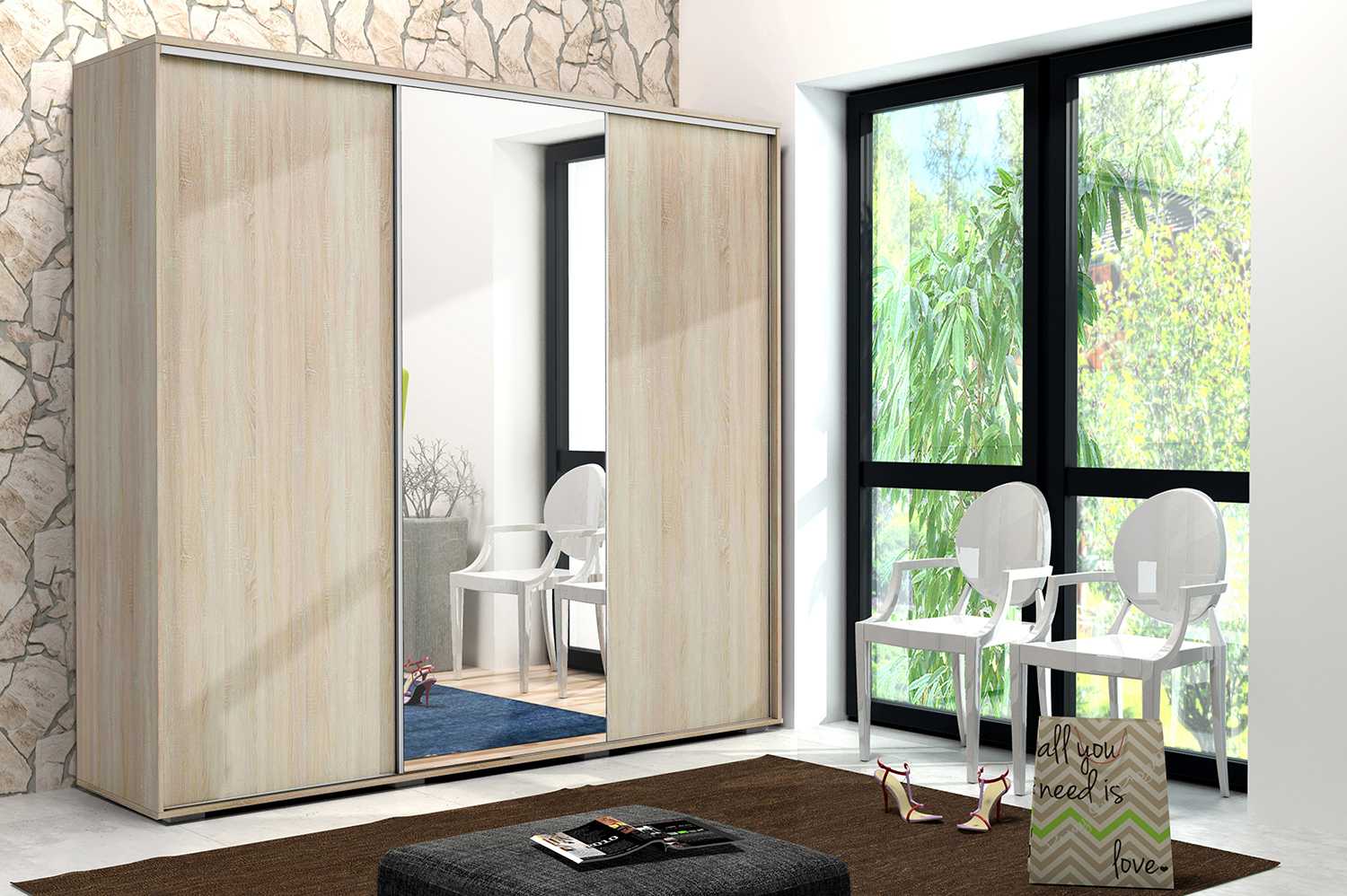 Skapski Šatní skříň Ska A25 XL Barva: Dub - sonoma