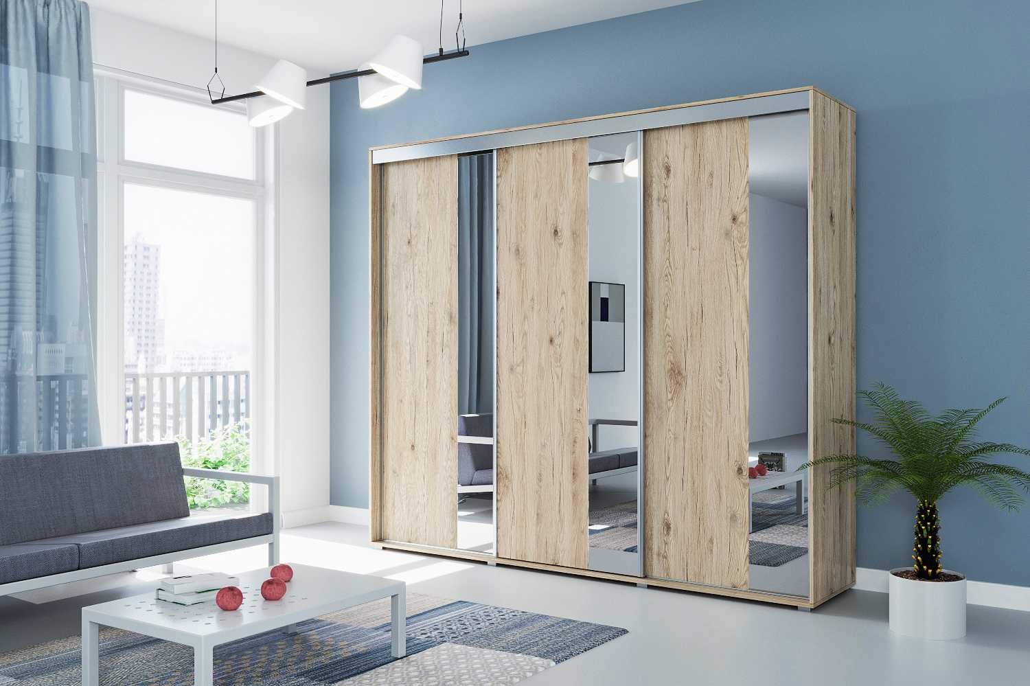 Skapski Šatní skříň Ska A29 XL Barva: San remo