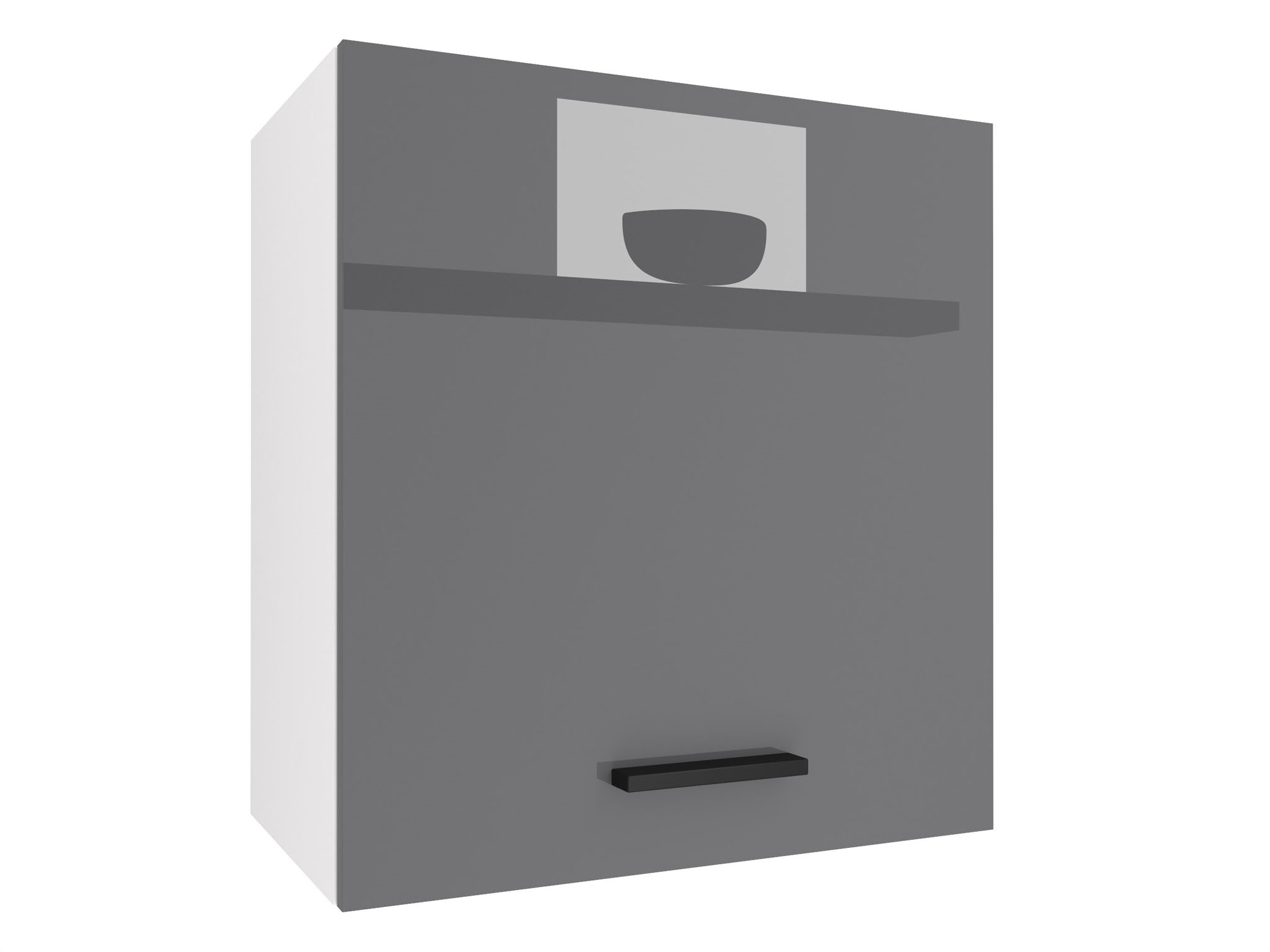 Horní skříňka SG60 0 WT S 0 B1 Barva: Šedý lesk