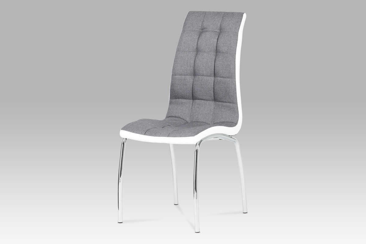 - Jídelní židle látka šedá / chrom - DCL-420 GREY2