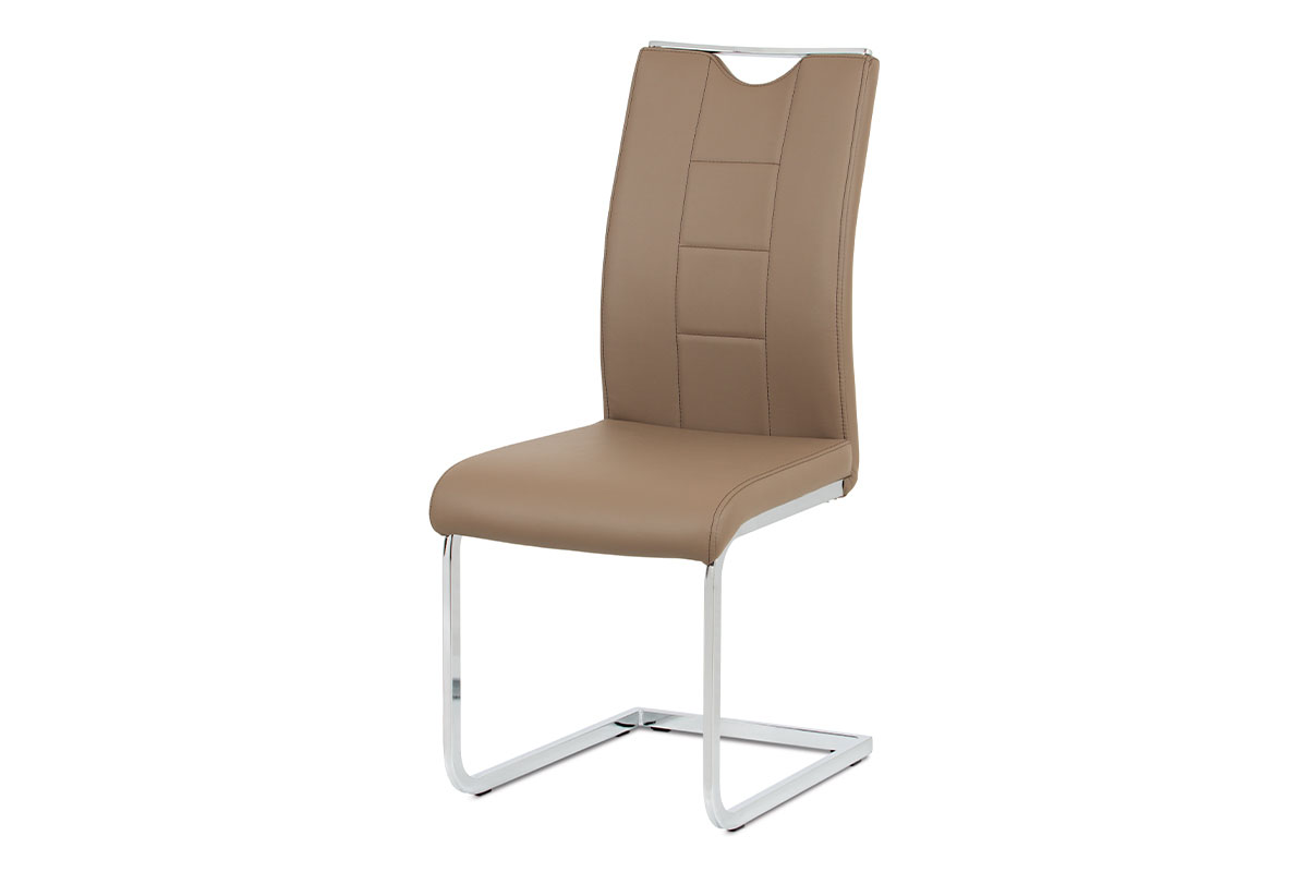 - Jídelní židle latte koženka / chrom - DCL-411 LAT