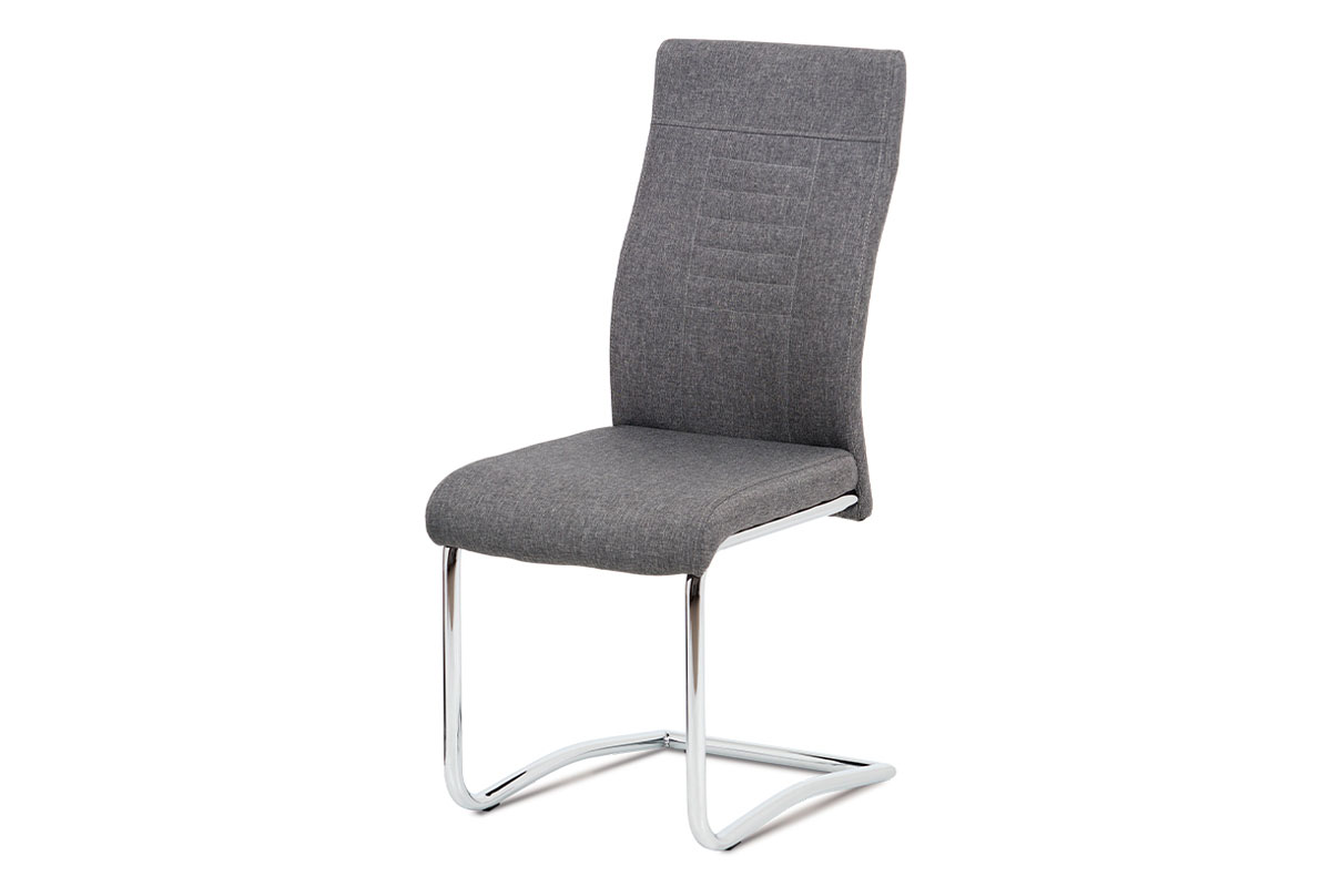 - Jídelní židle šedá látka / chrom - DCL-427 GREY2