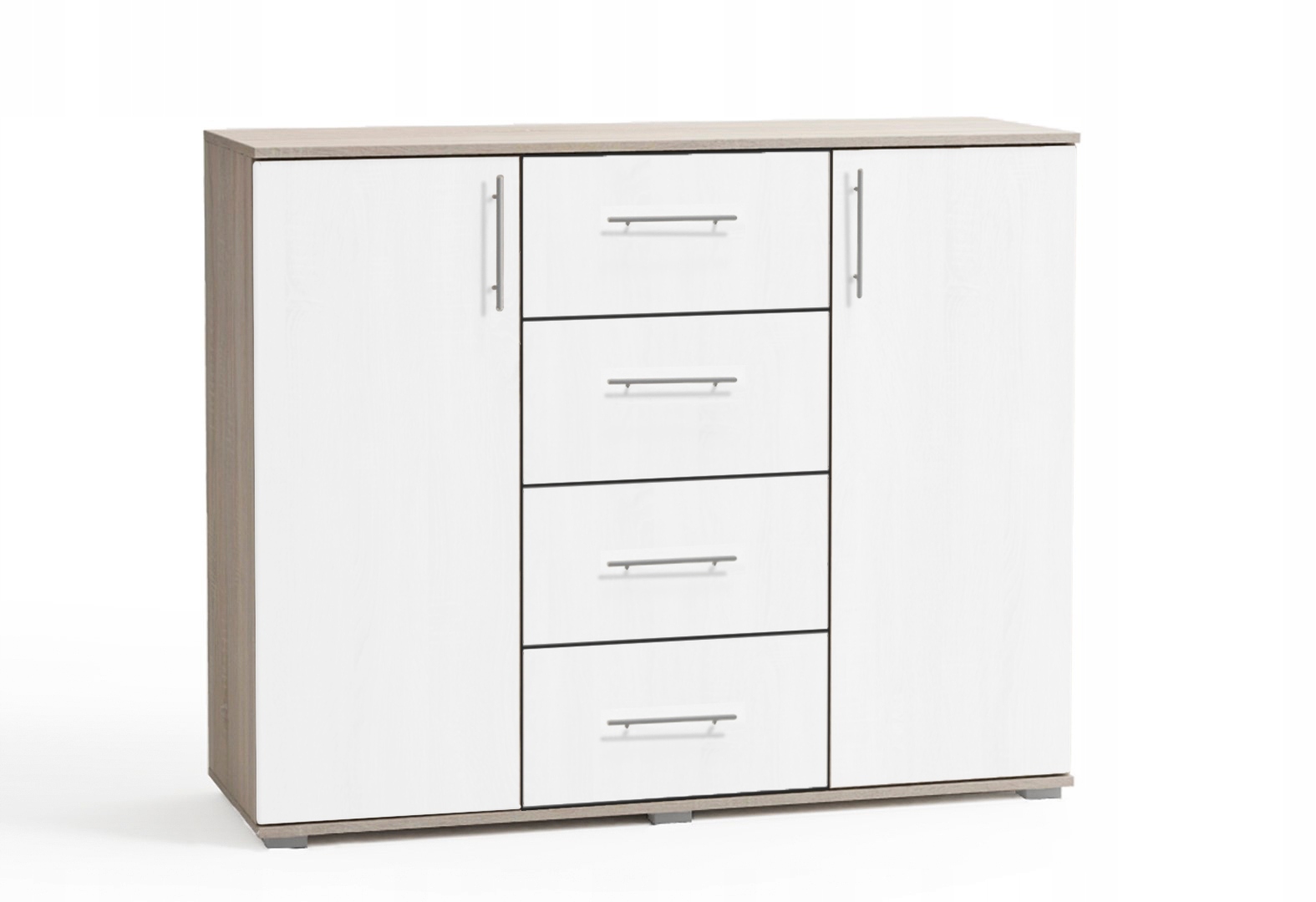 Komoda Jacob II. Barva: Dub sonoma + Bílá