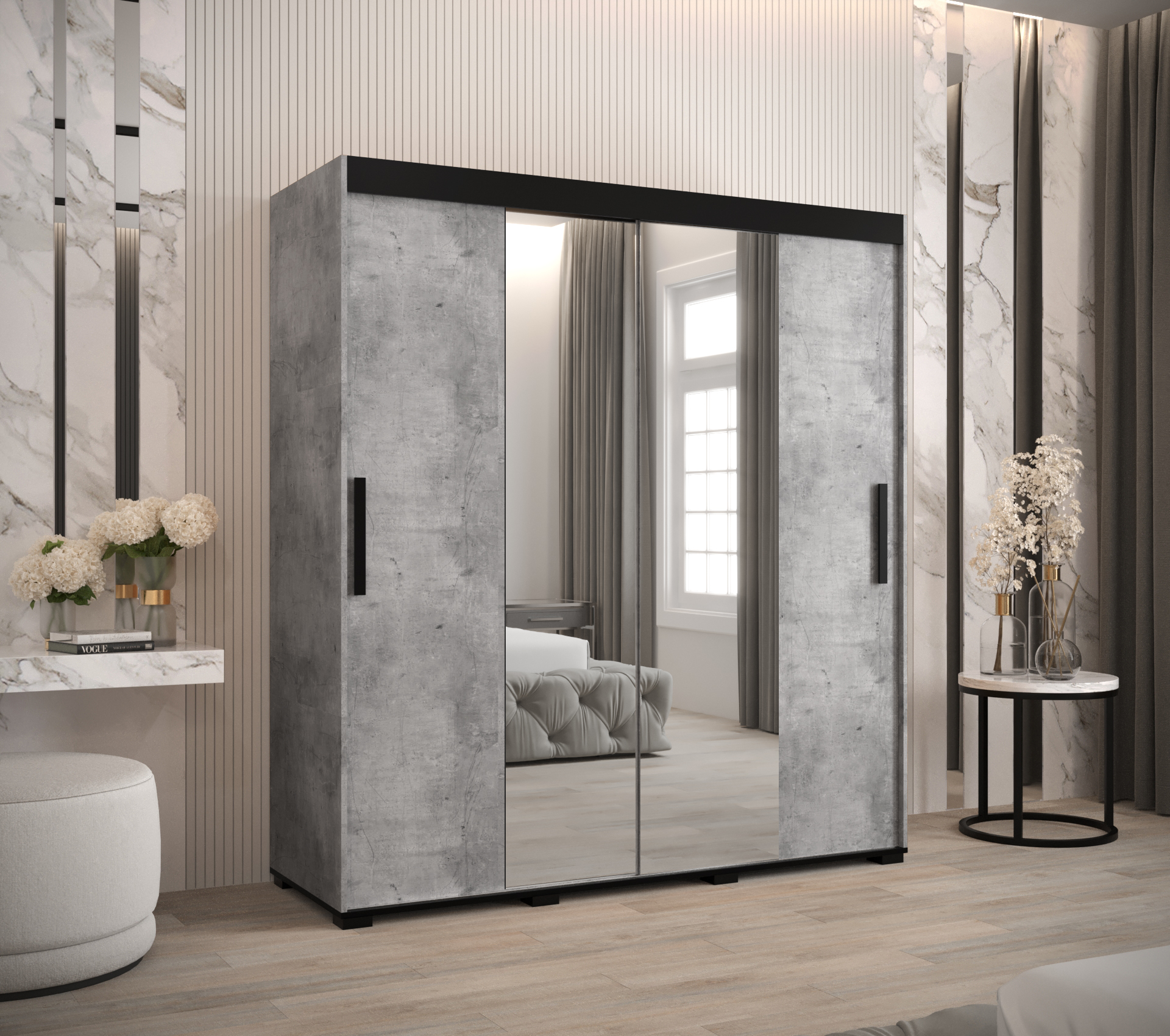 Šatní skříň Abi Bergamo T1 Barva: Beton