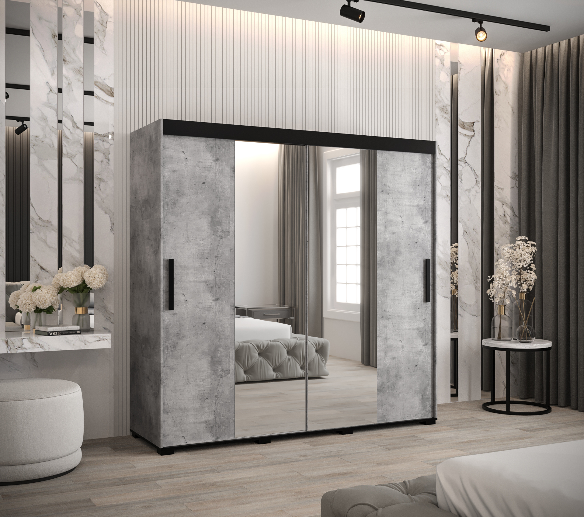 Šatní skříň Abi Bergamo T1 Barva: Beton