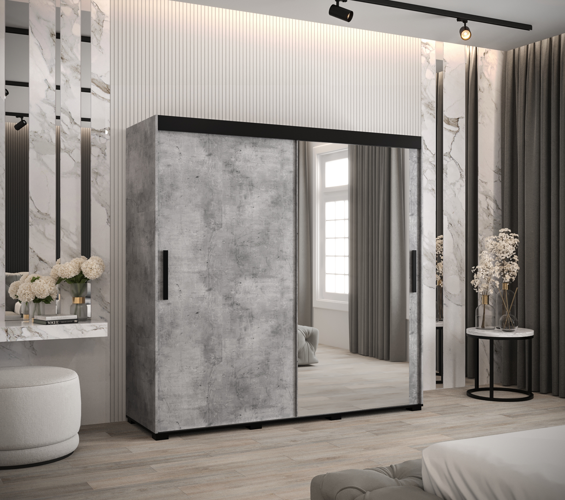 Šatní skříň Abi Bergamo T2 Barva: Beton
