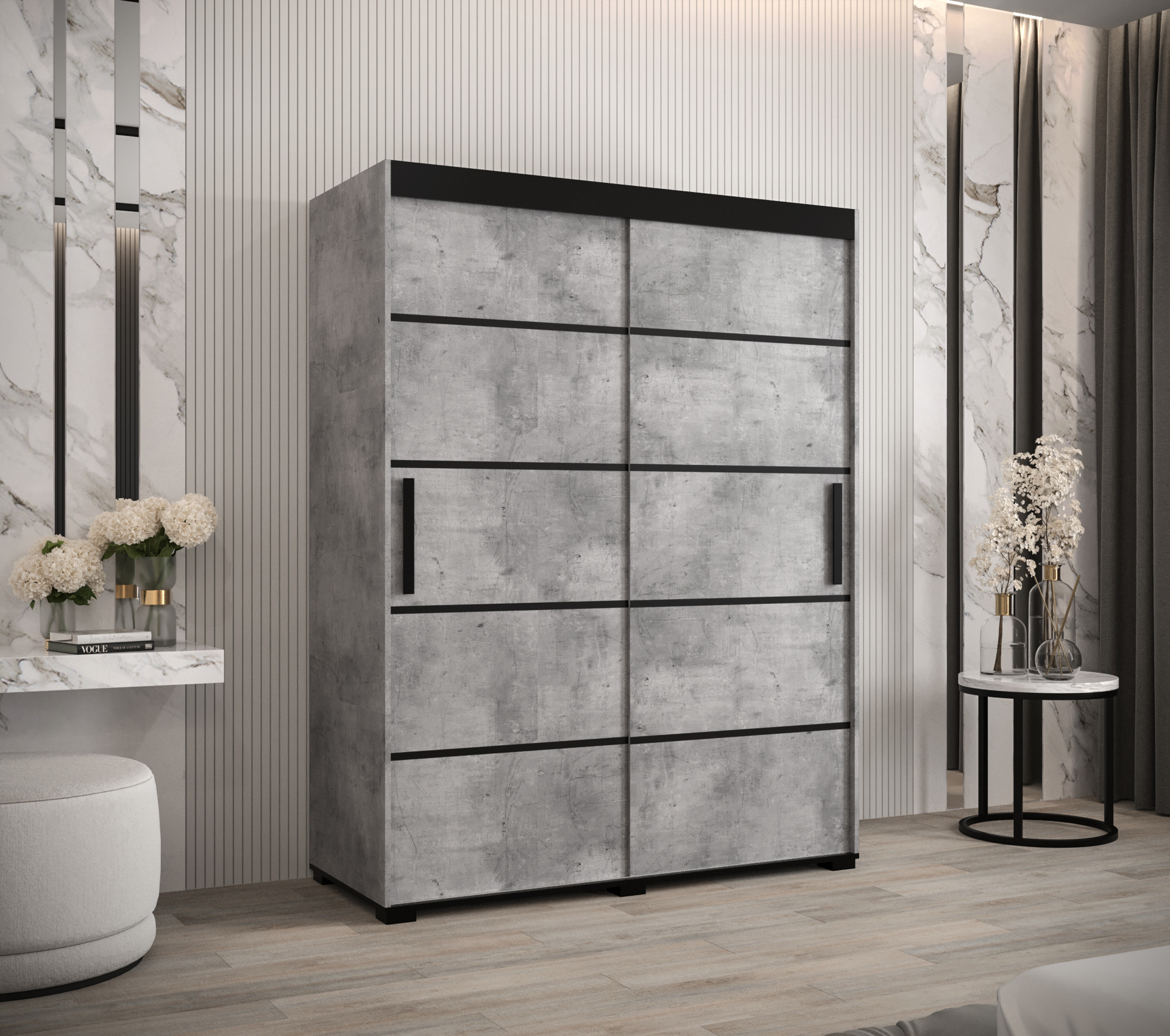 Šatní skříň Abi Bergamo V1 Barva: Beton