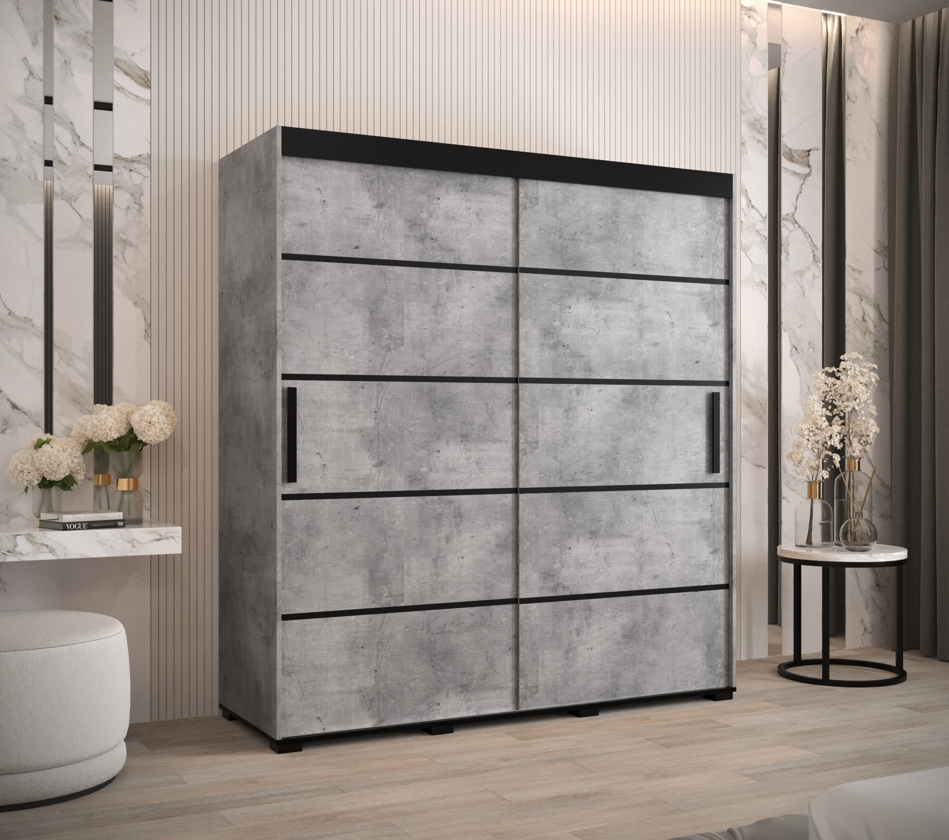 Šatní skříň Abi Bergamo V1 Barva: Beton