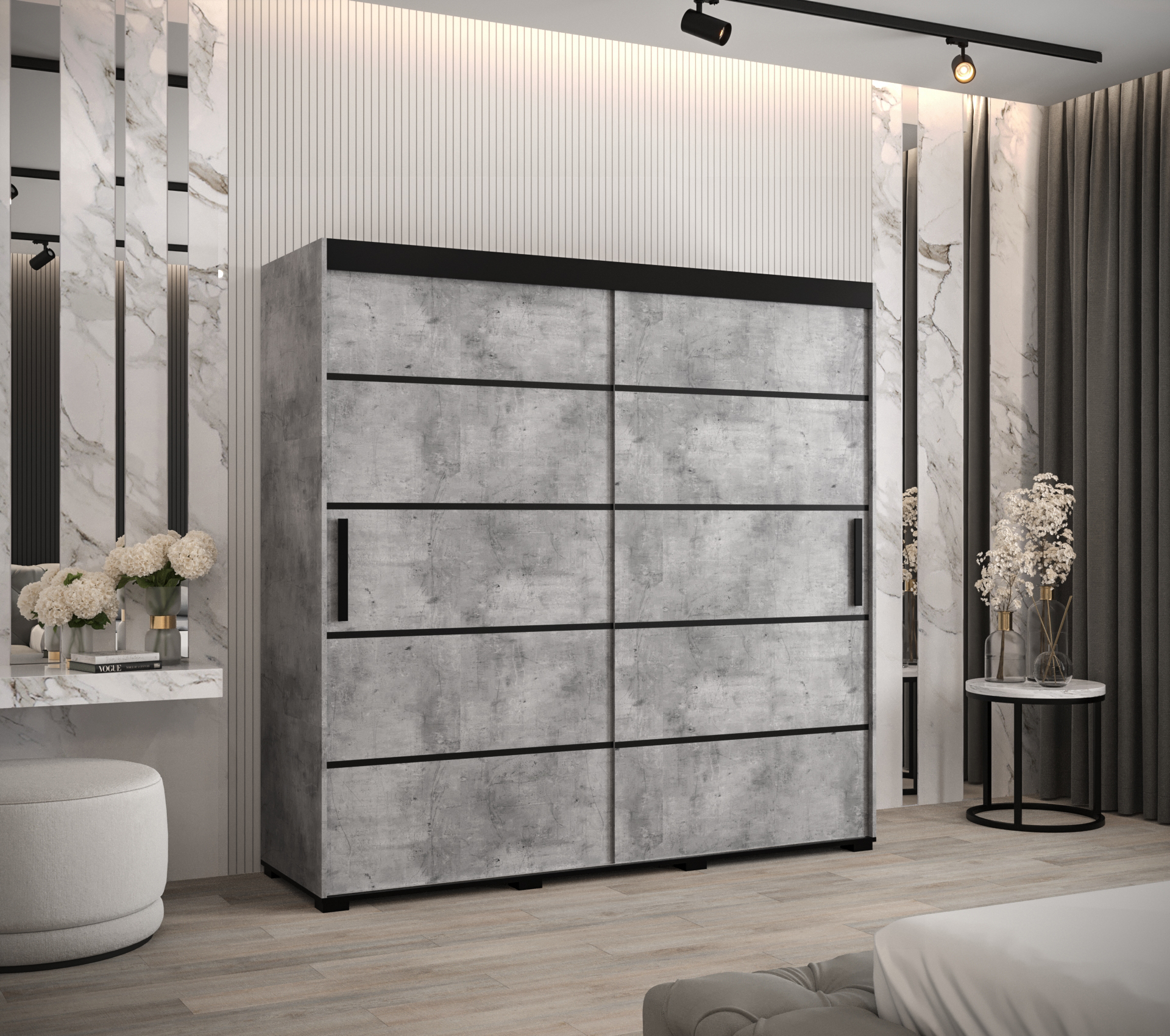 Šatní skříň Abi Bergamo V1 Barva: Beton