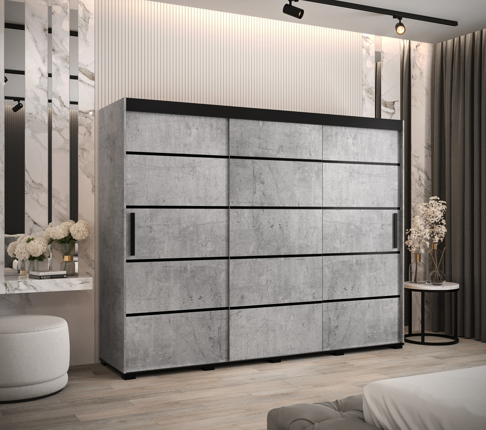Šatní skříň Abi Bergamo V1 Barva: Beton