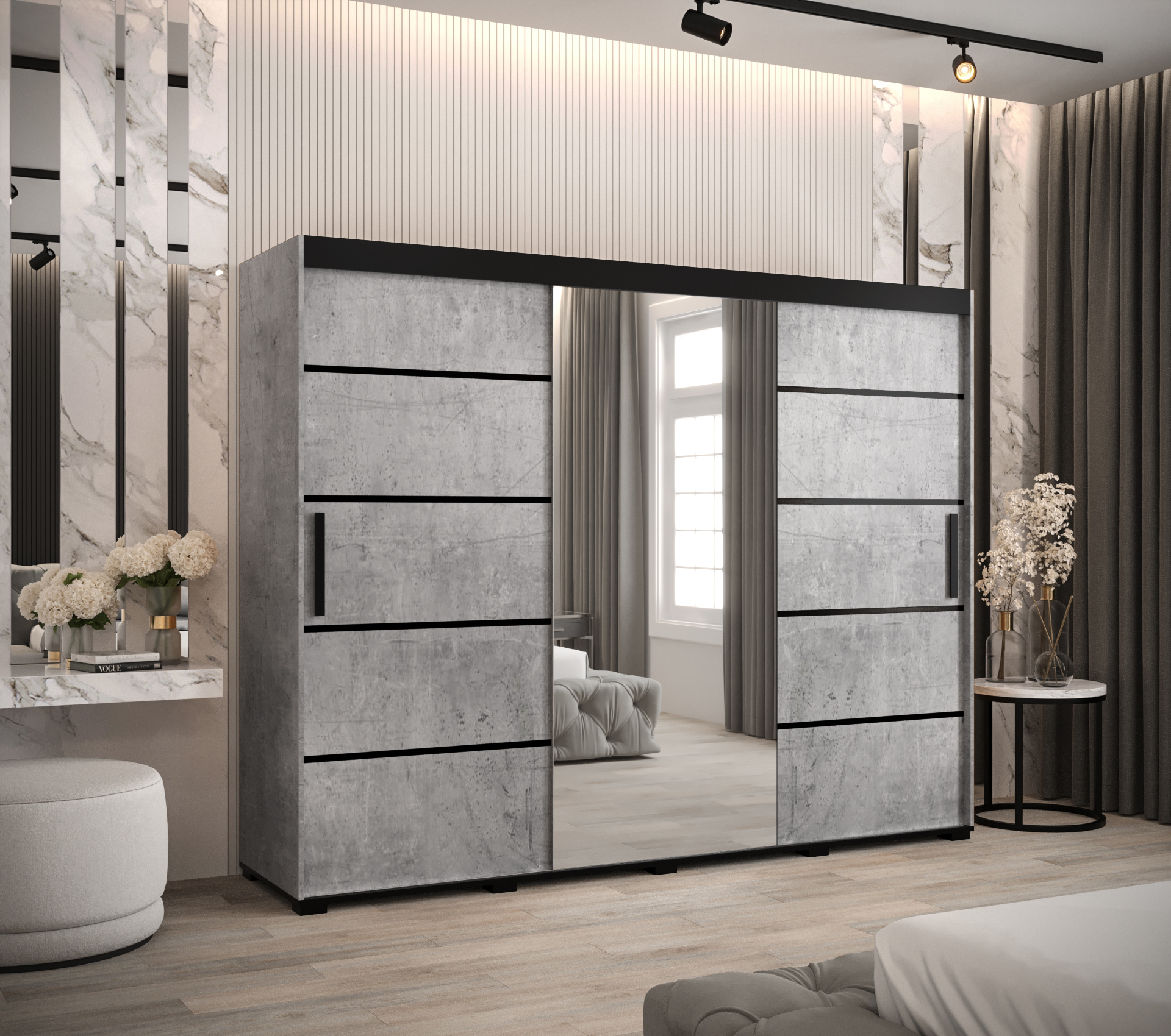 Šatní skříň Abi Bergamo V2 Barva: Beton