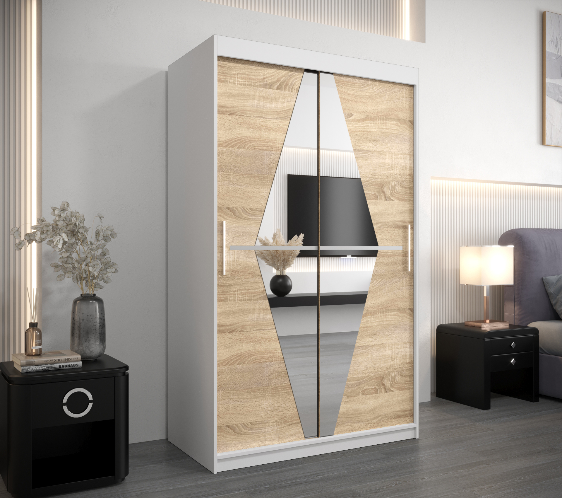 Šatní skříň Abi Bo Barva: Bílá