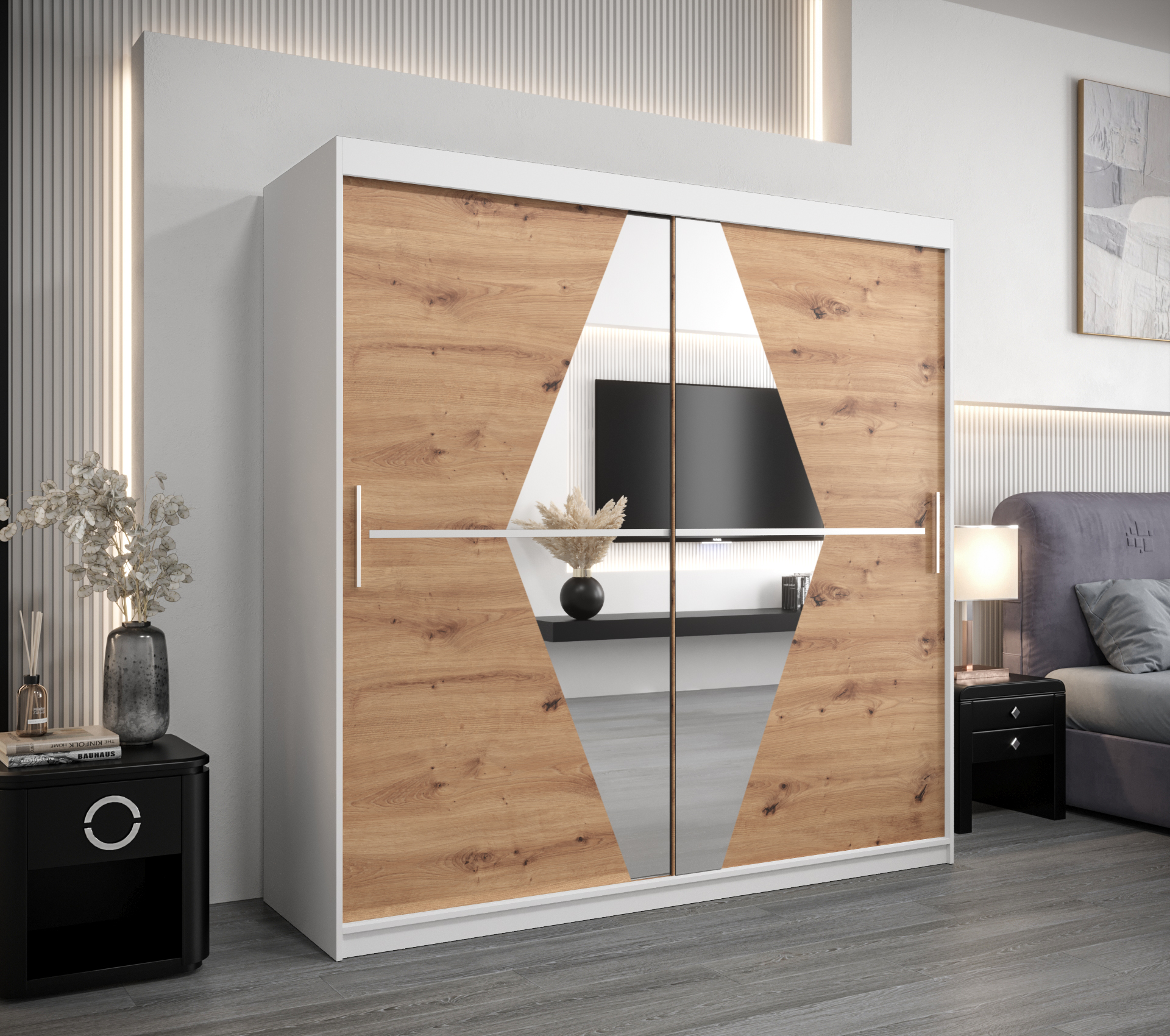 Šatní skříň Abi Bo Barva: Bílá