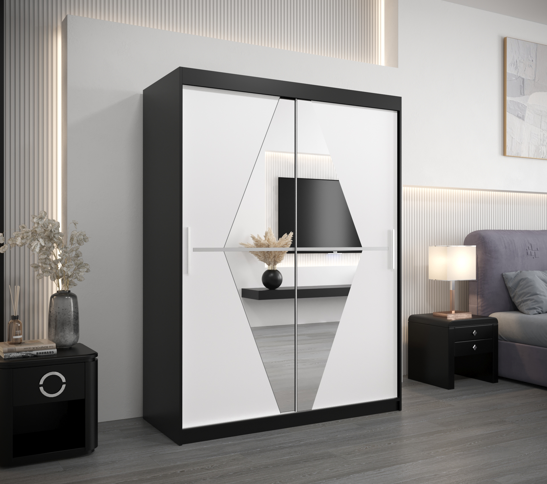 Šatní skříň Abi Bo Barva: Černá