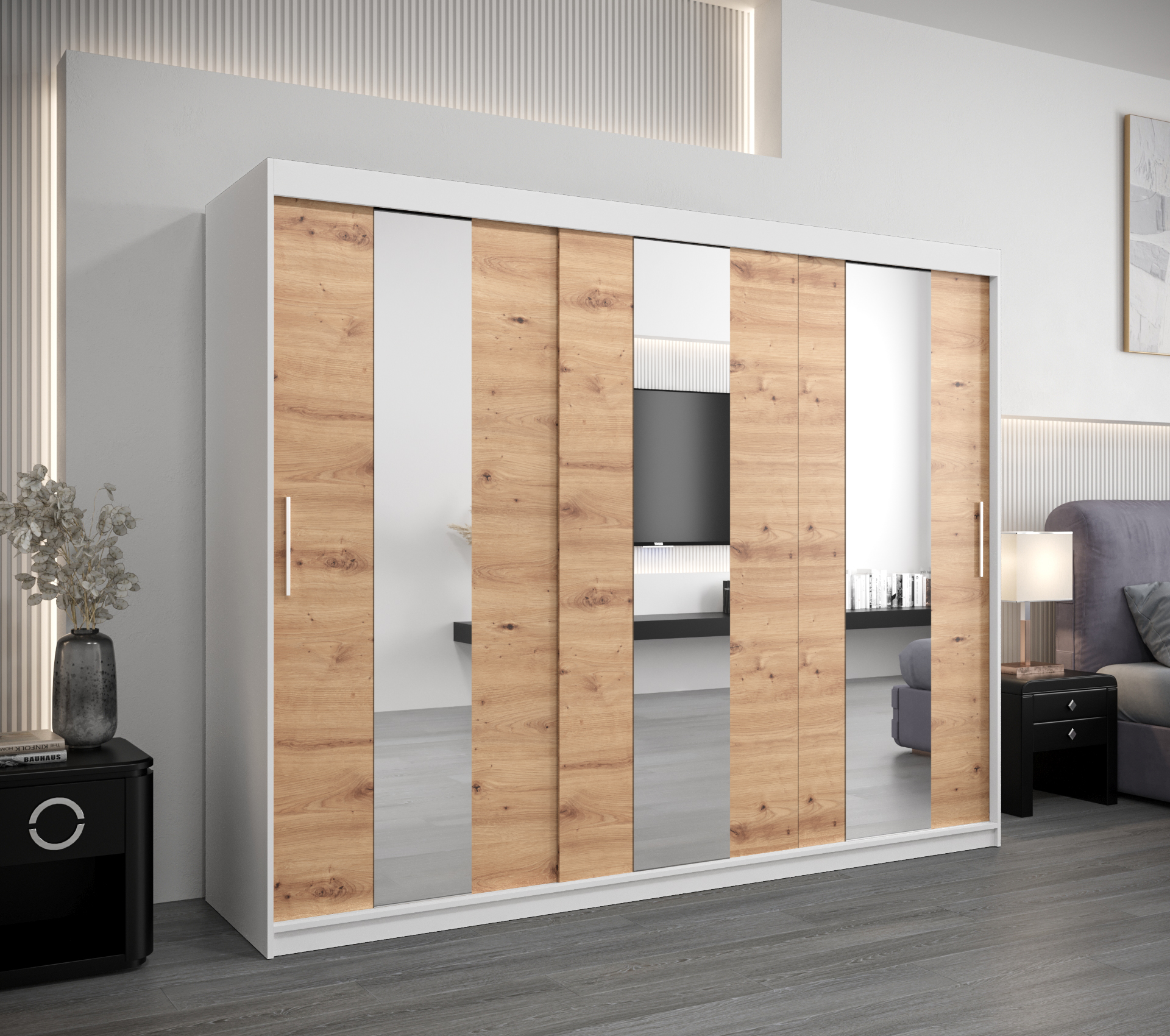 Šatní skříň Abi Po Barva: Bílá