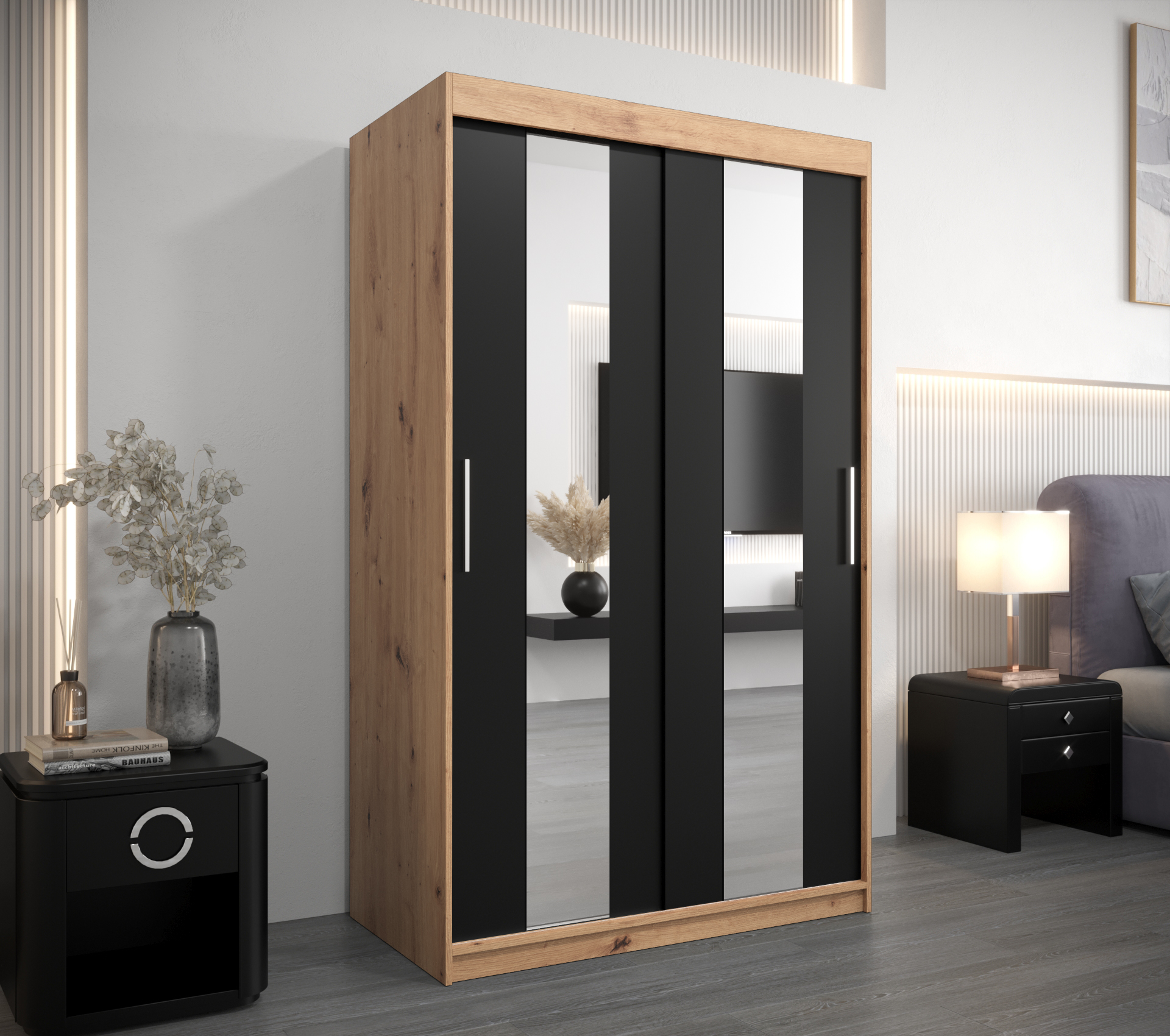 Šatní skříň Abi Po Barva: Dub - Artisan