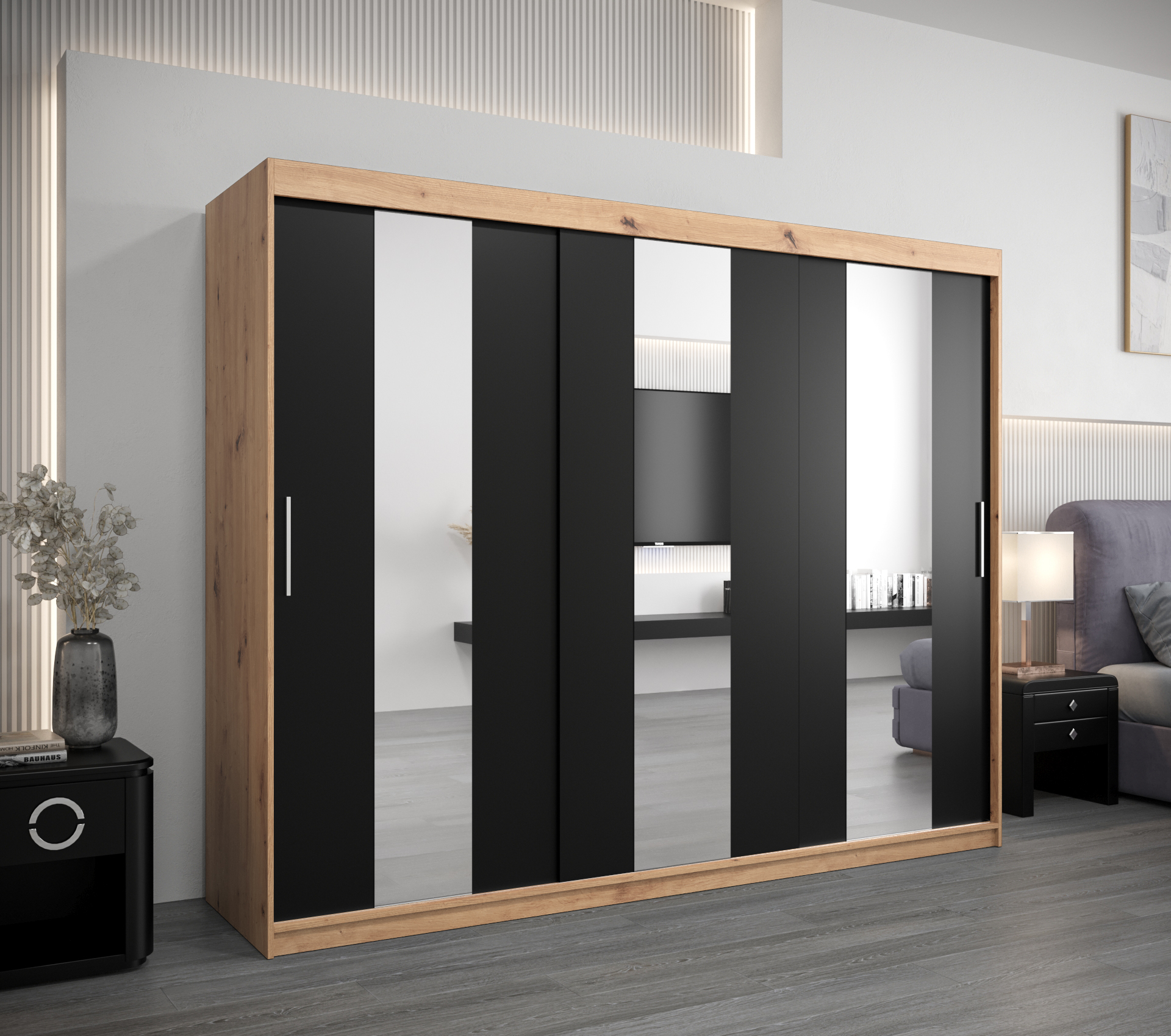 Šatní skříň Abi Po Barva: Dub - Artisan