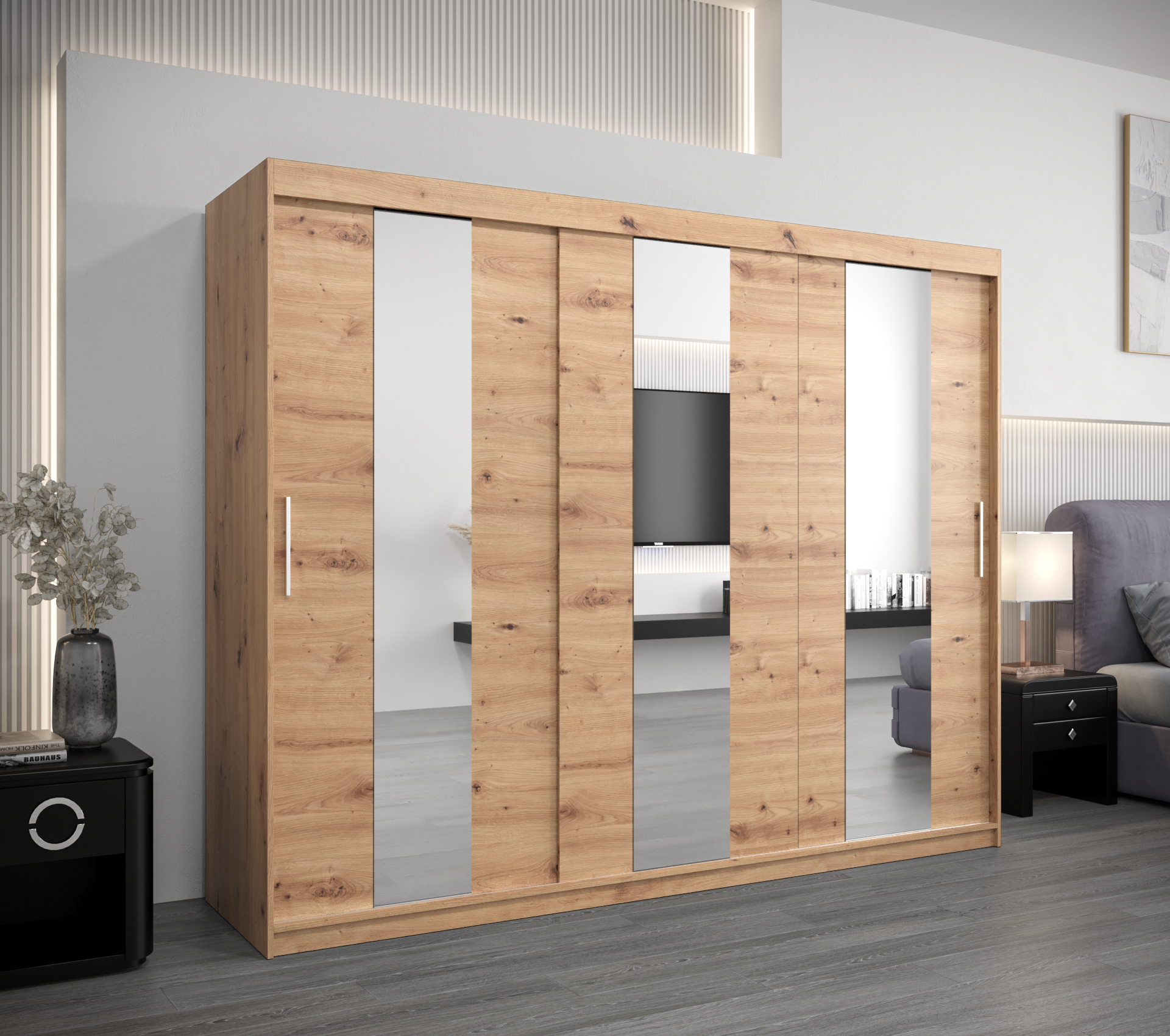 Šatní skříň Abi Po Barva: Dub - Artisan