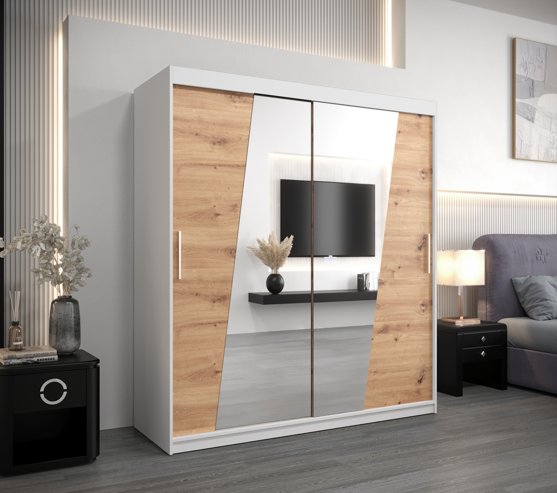 Šatní skříň Abi R0 Barva: Bílá