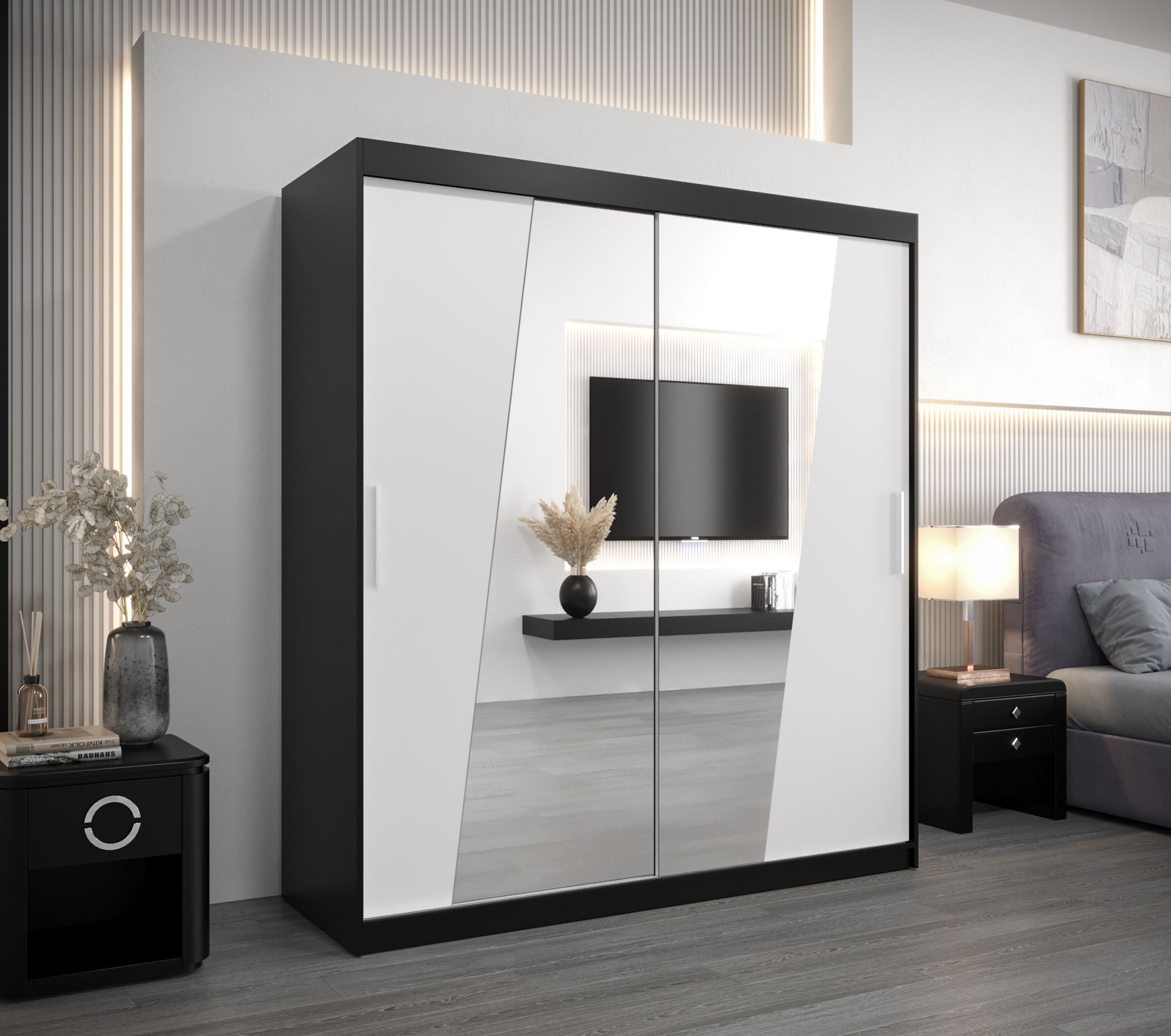 Šatní skříň Abi R0 Barva: Černá