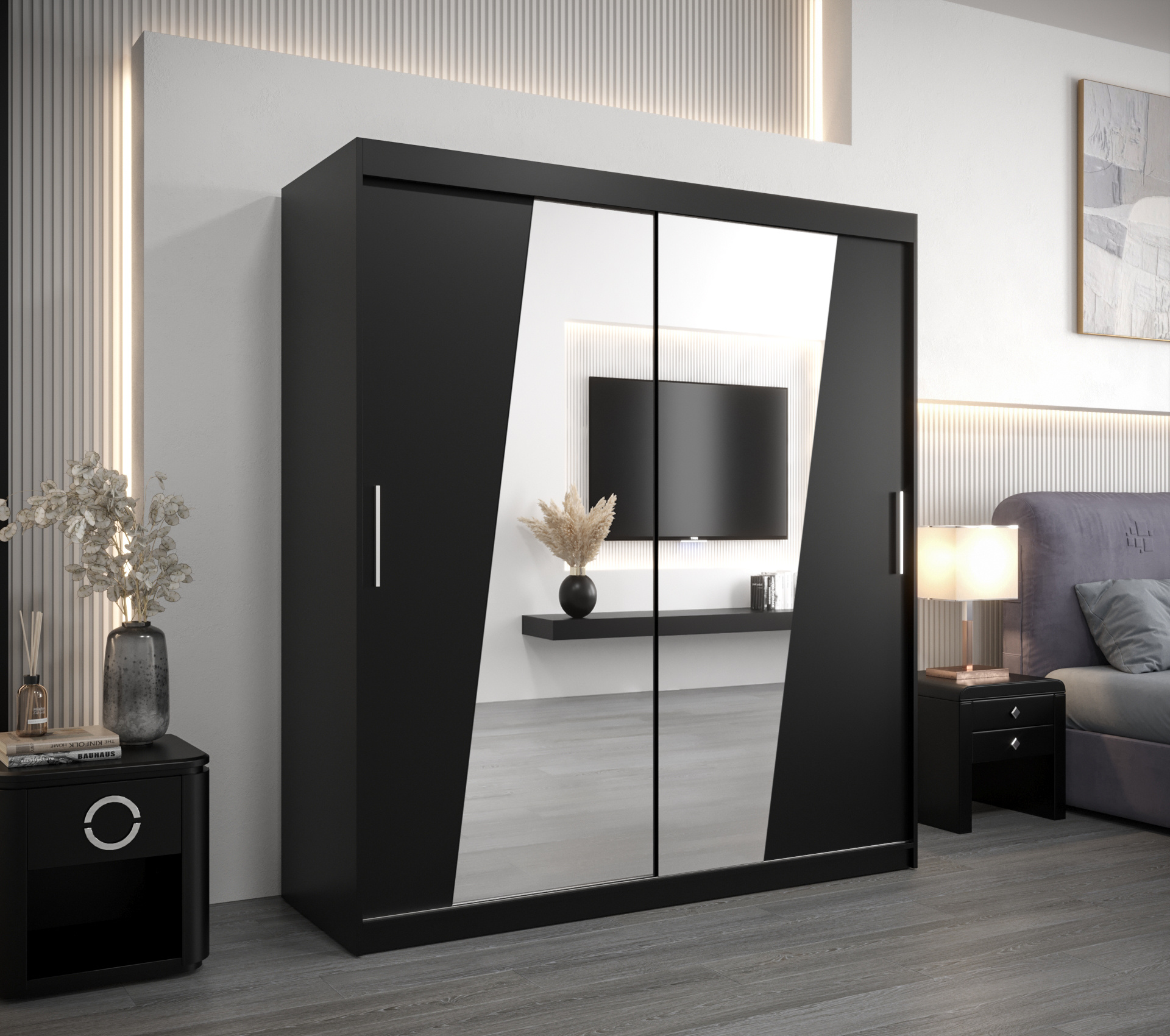 Šatní skříň Abi R0 Barva: Černá