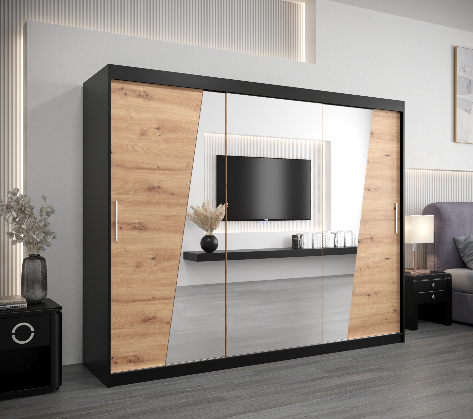 Šatní skříň Abi R0 Barva: Černá