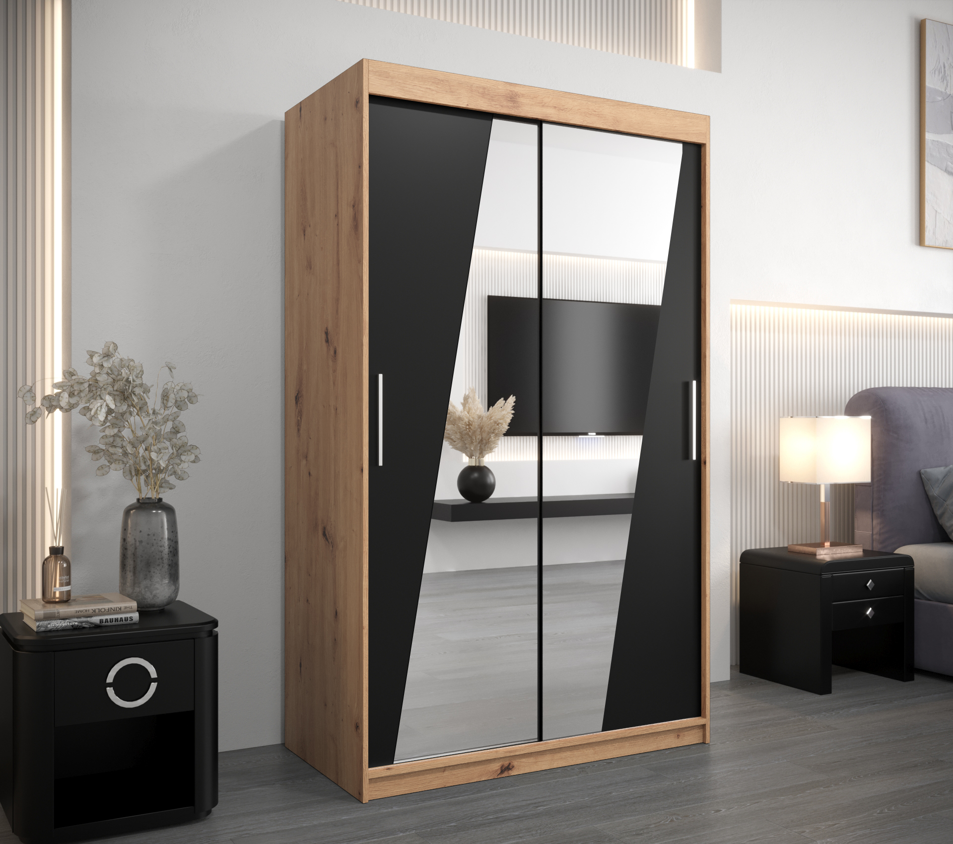 Šatní skříň Abi R0 Barva: Dub - Artisan