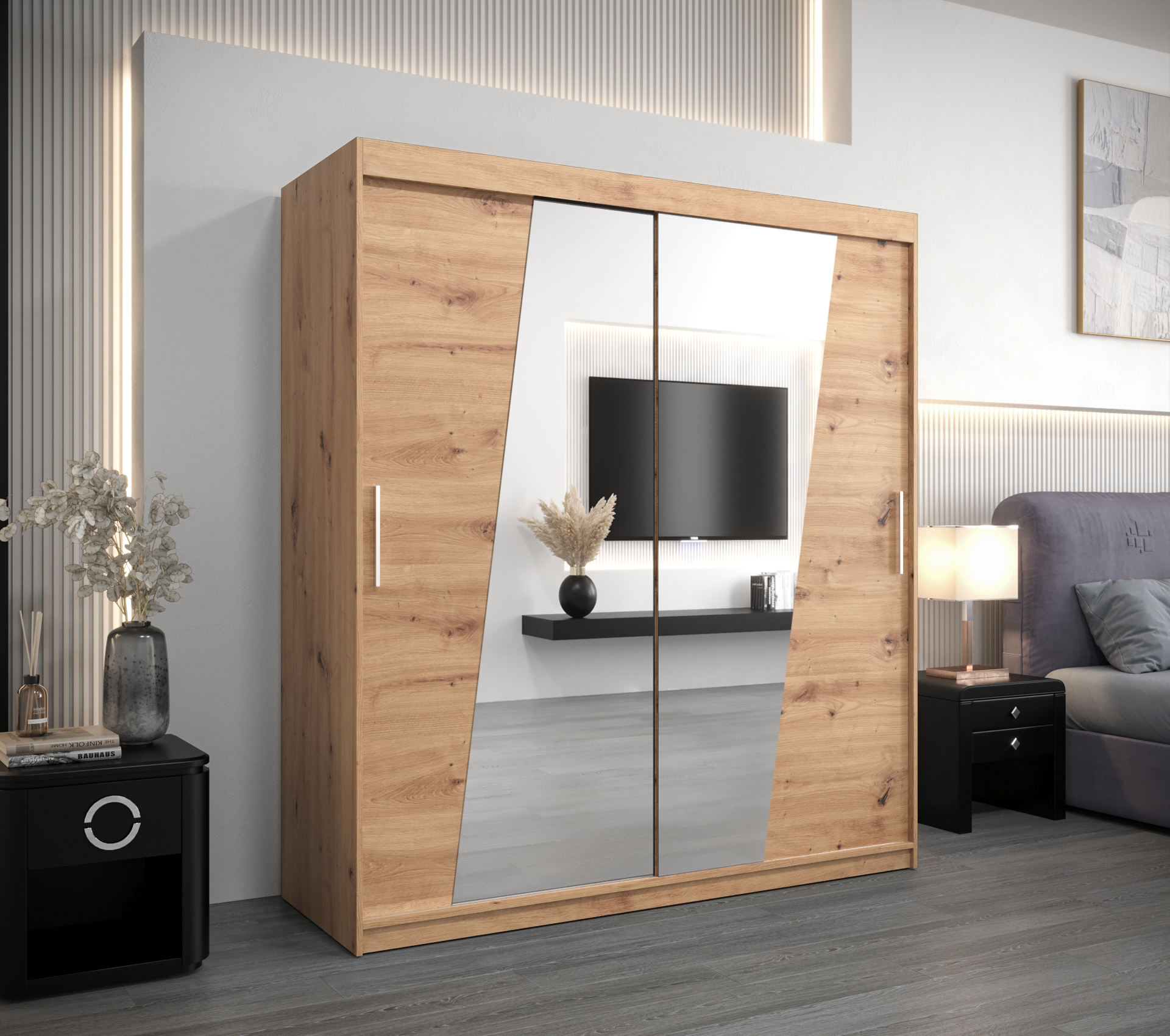 Šatní skříň Abi R0 Barva: Dub - Artisan