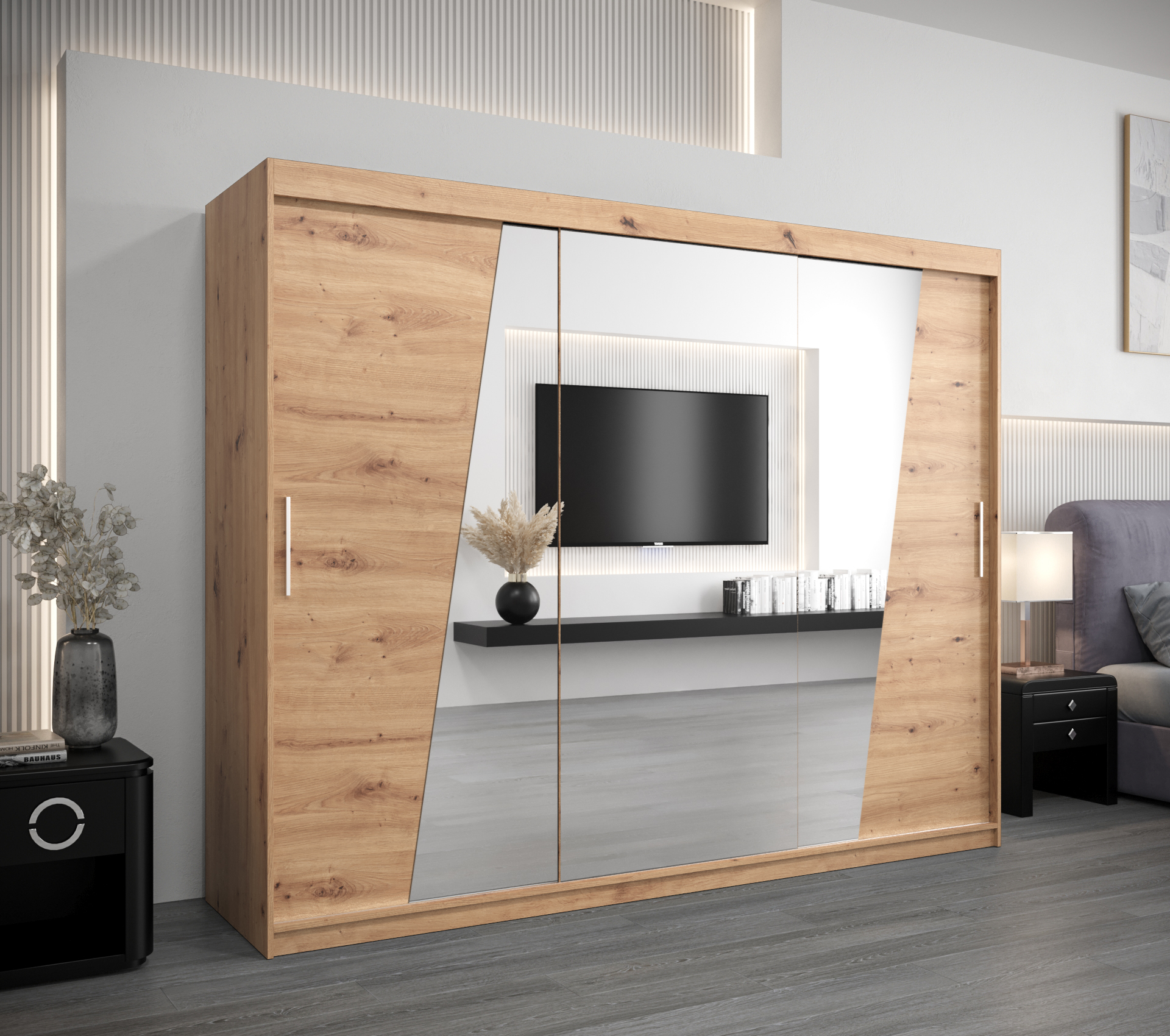 Šatní skříň Abi R0 Barva: Dub - Artisan