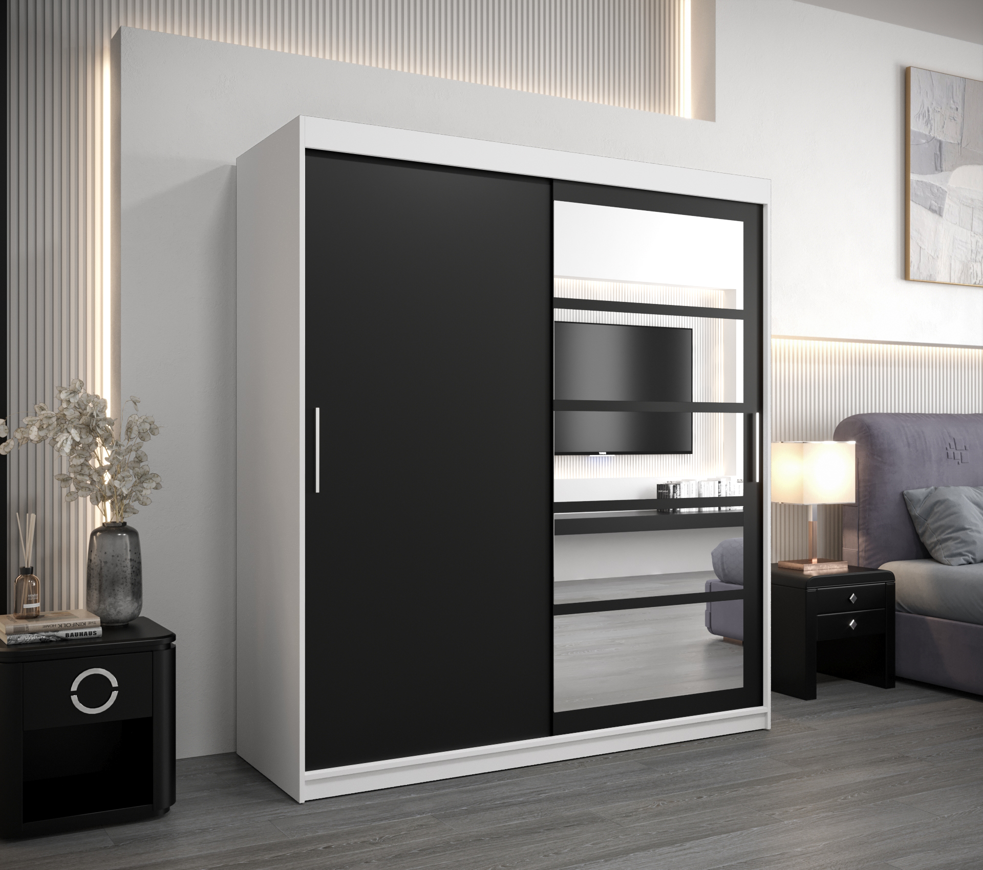 Šatní skříň Abi Ro1 Barva: Bílá