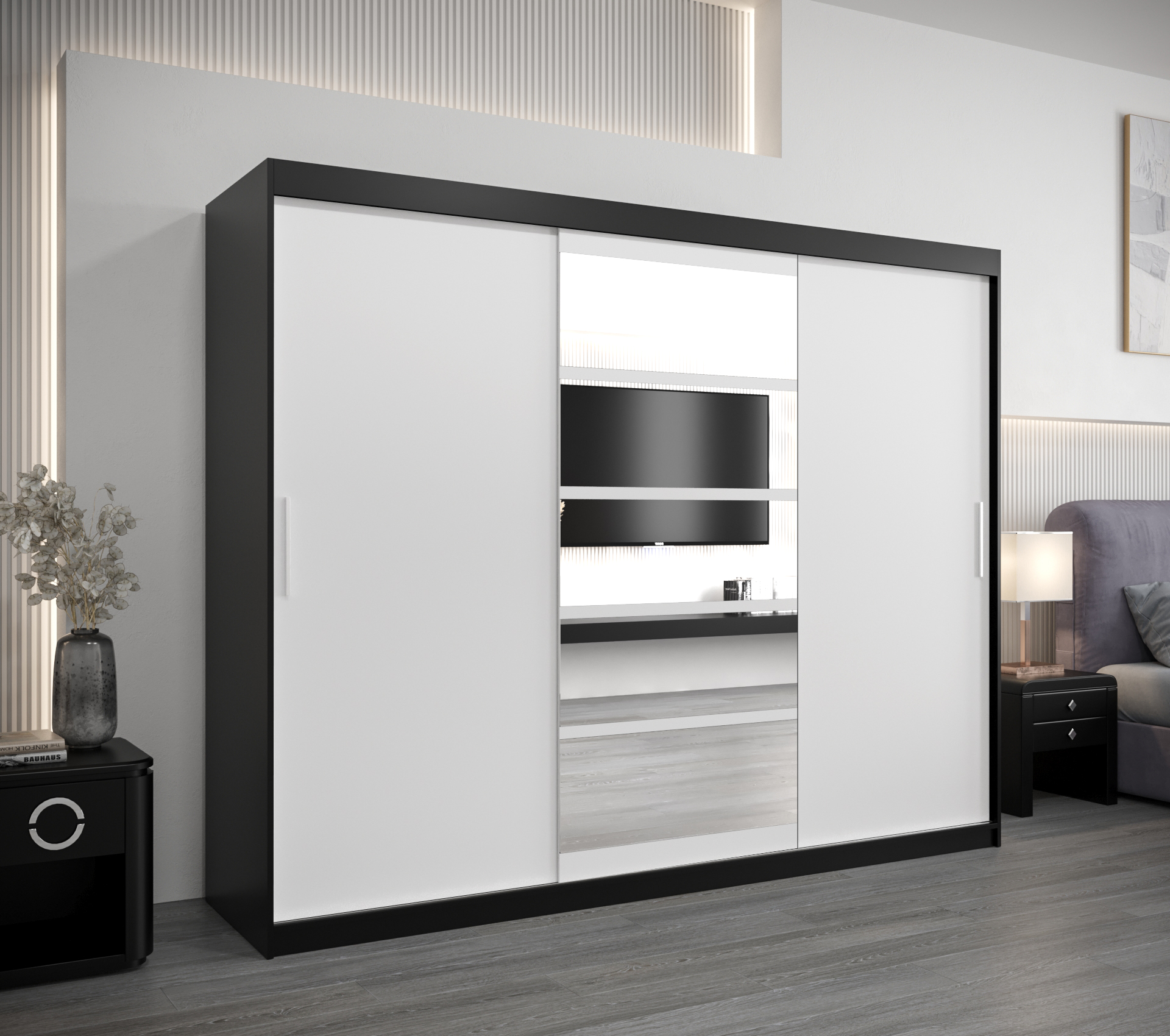 Šatní skříň Abi Ro1 Barva: Černá